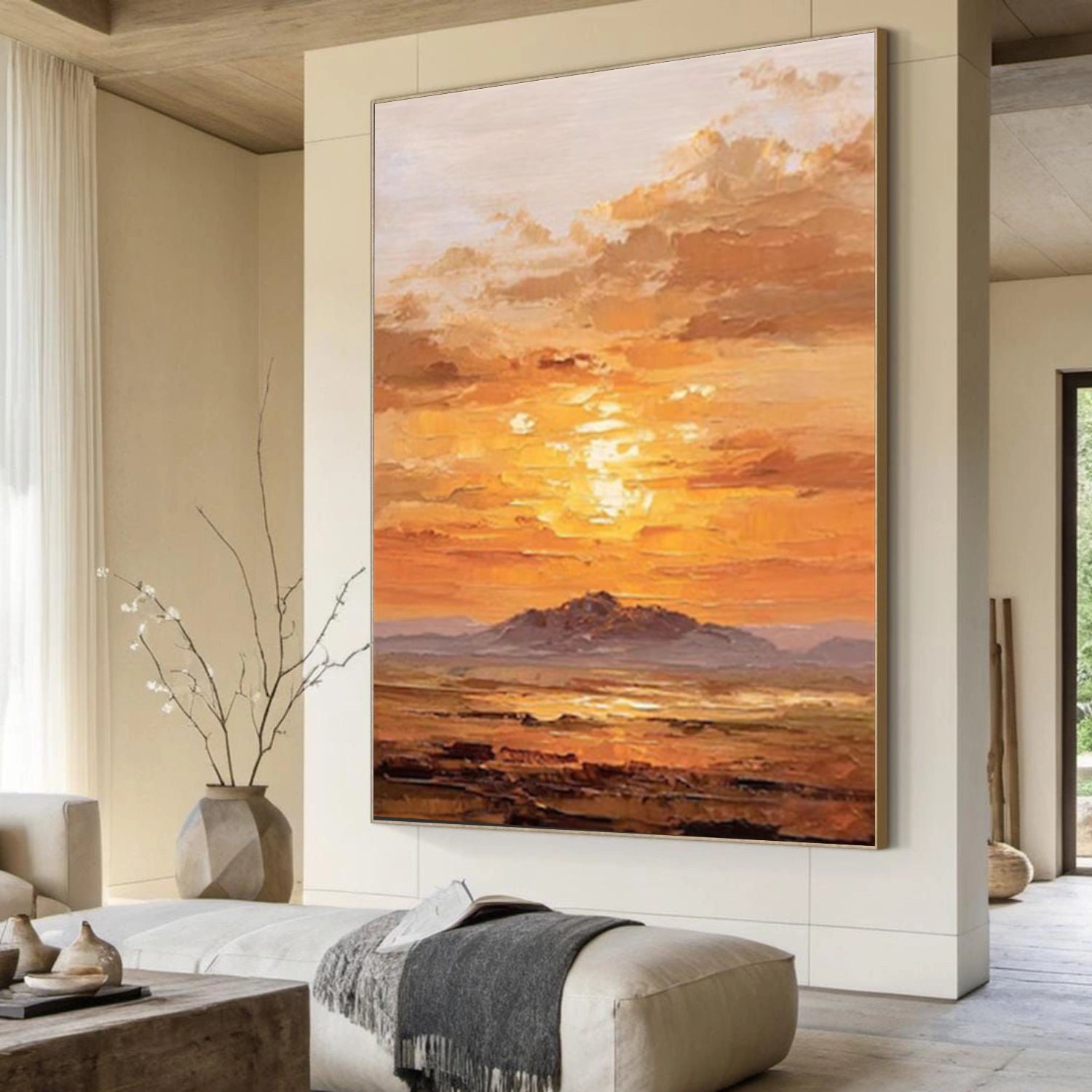 Ocean And Sky Abstract Wall Art #OS110