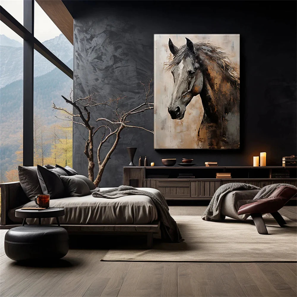 Animal Textured Canvas Art Painting #AC022