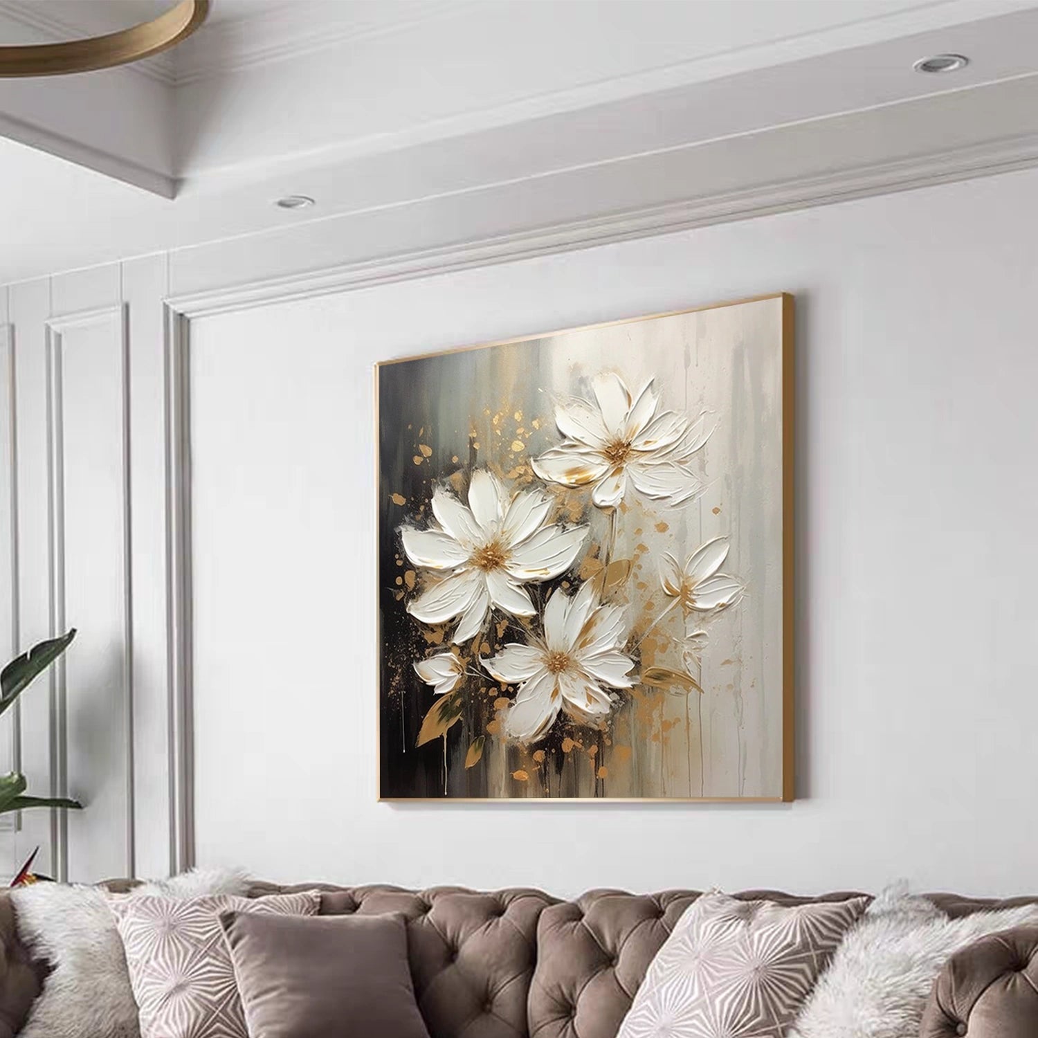 Flower Textured Painting Canvas #FP094