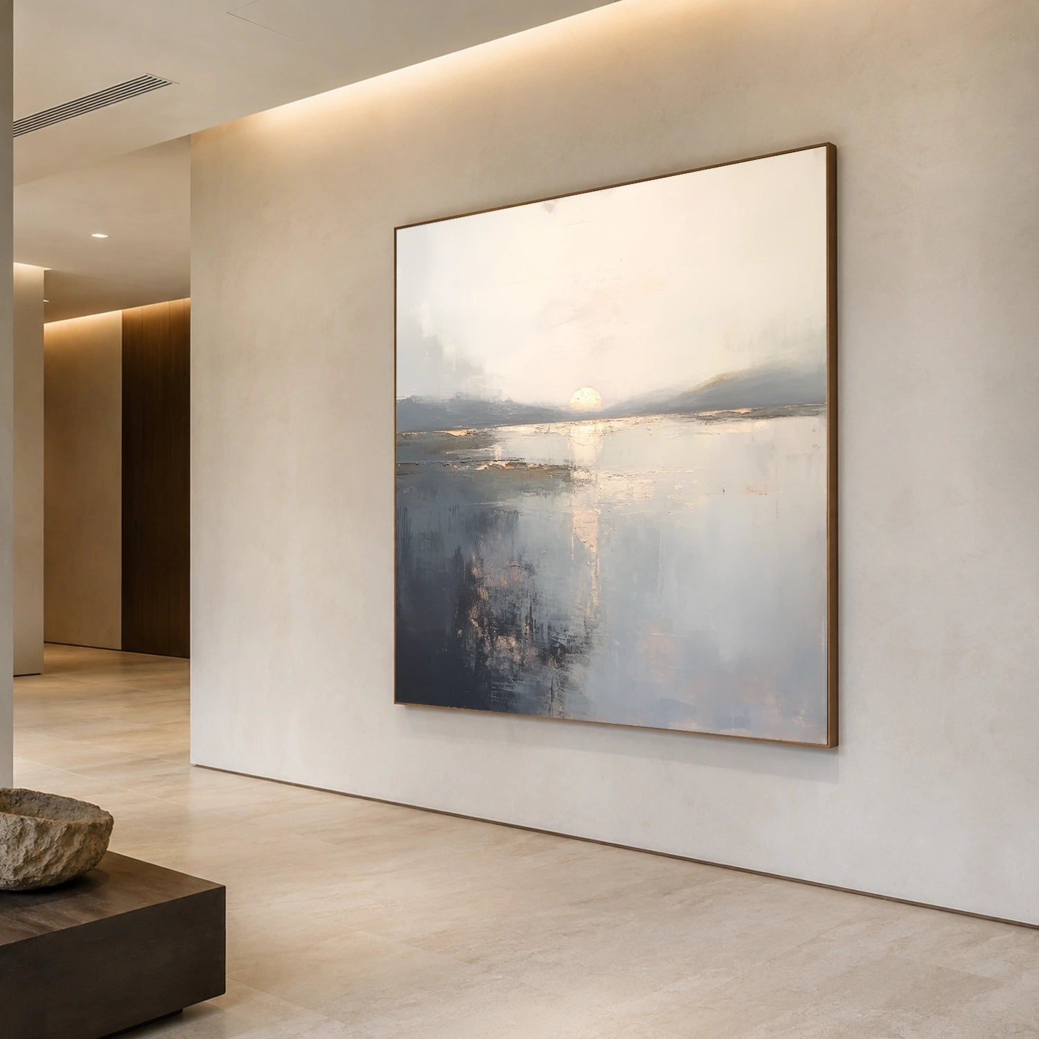 Ocean And Sky Abstract Wall Art #OS179