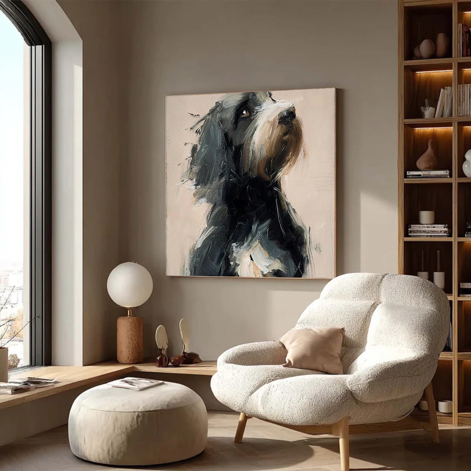 Abstract Animal Dog Wall Art #AC104