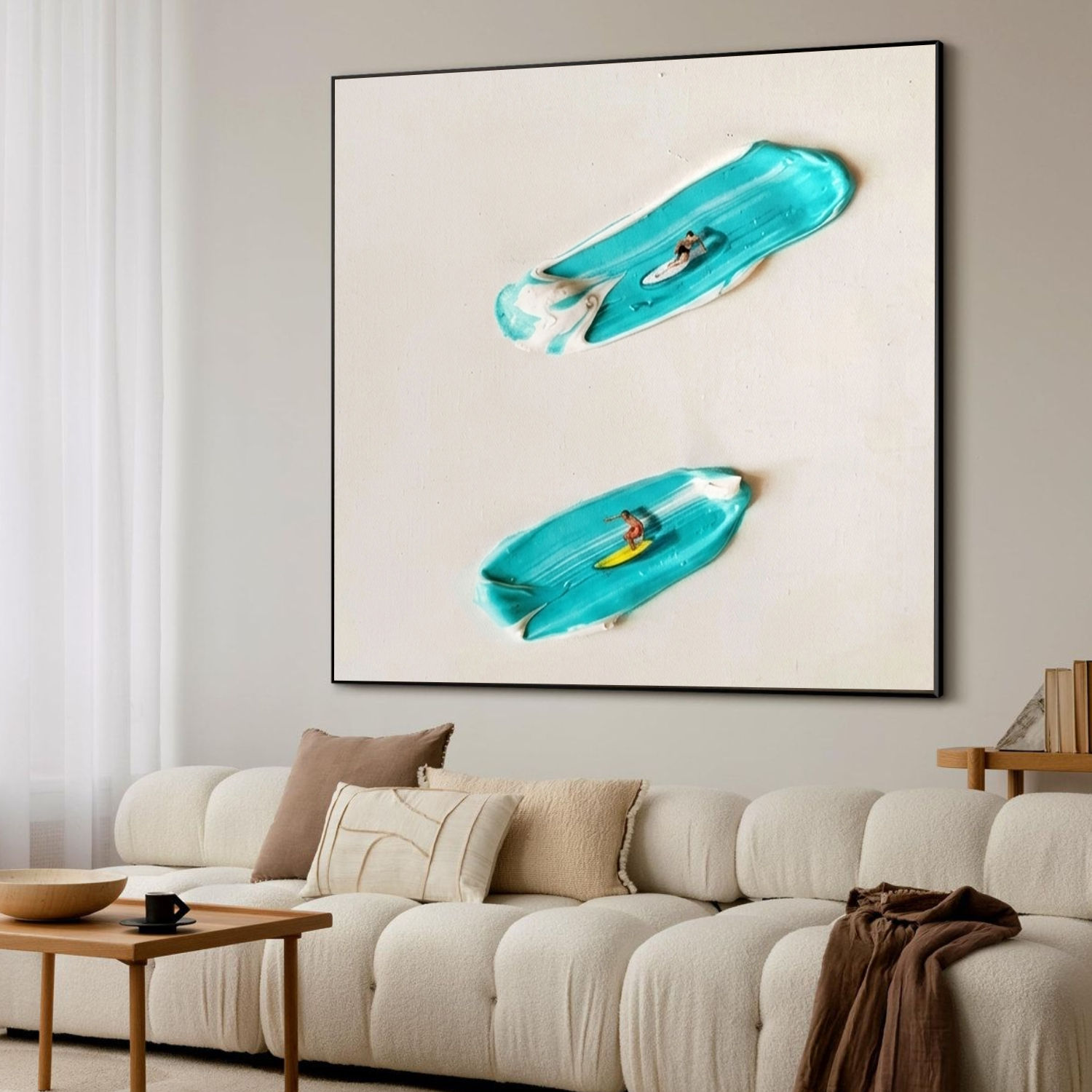 Surfing Sport Textured Wall Art #MS112