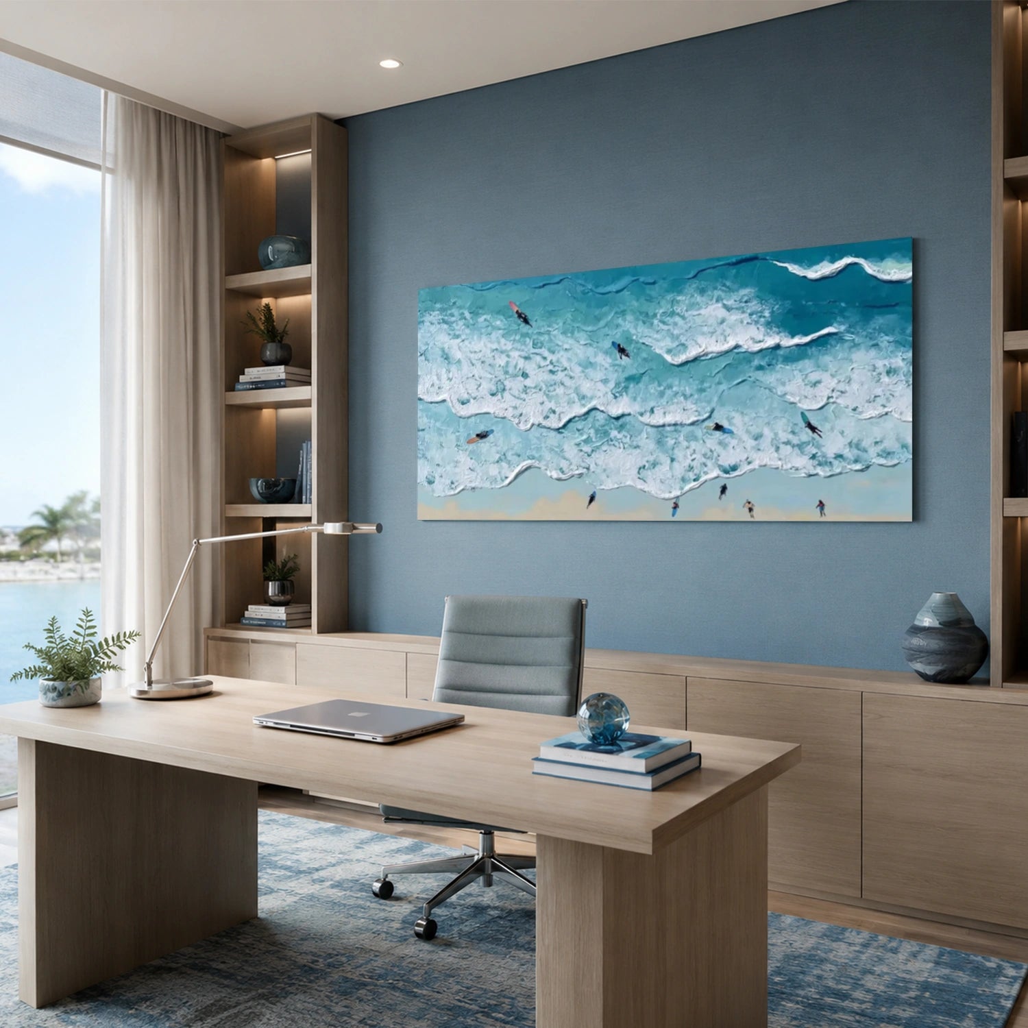 Surfing Sport Textured Wall Art #MS127