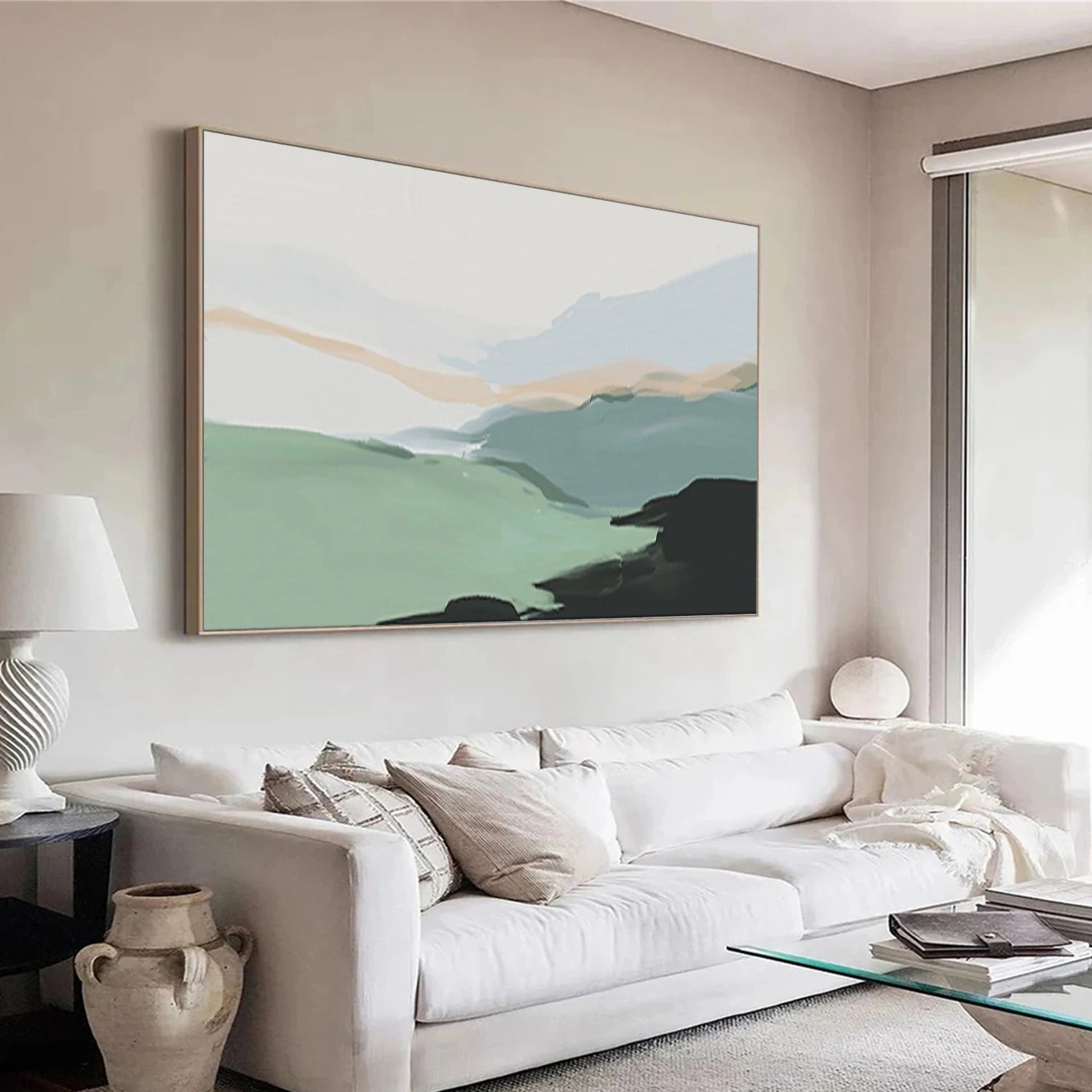 Abstract Mountain Canvas Art #MO037