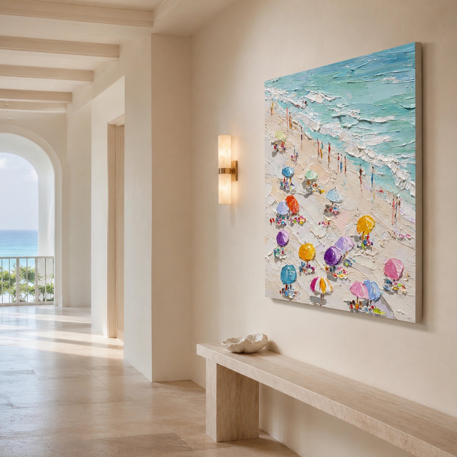 Ocean Abstract Textured Wall Art #OP075