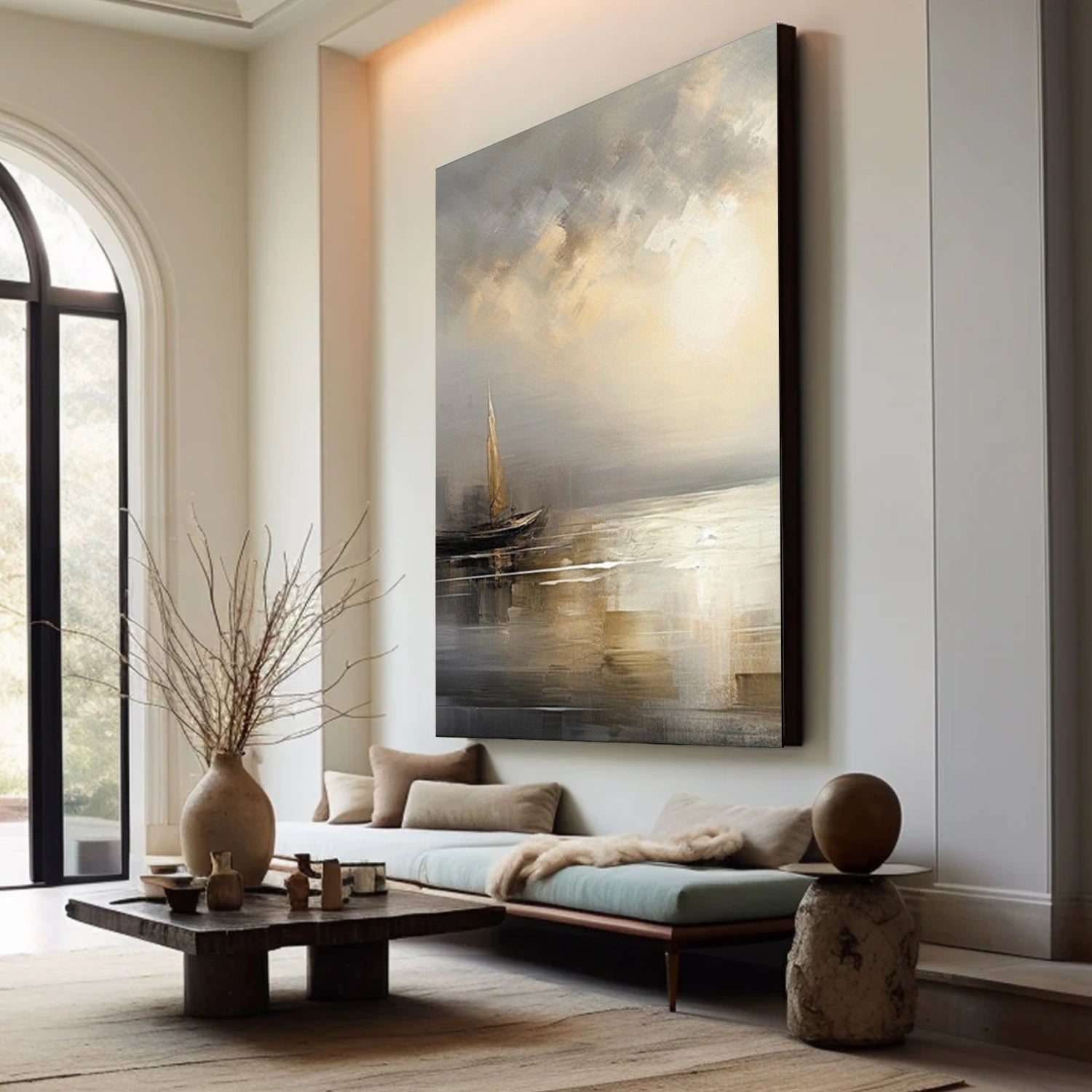 Ocean And Sky Abstract Wall Art #OS079