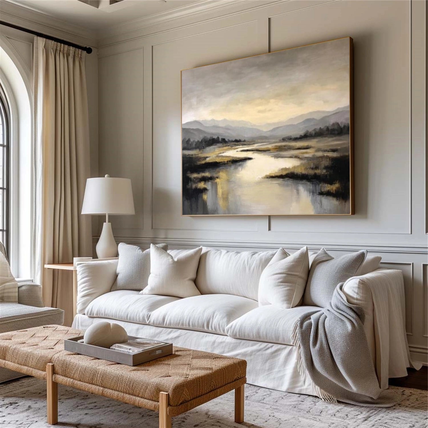 Ocean And Sky Abstract Wall Art #OS139