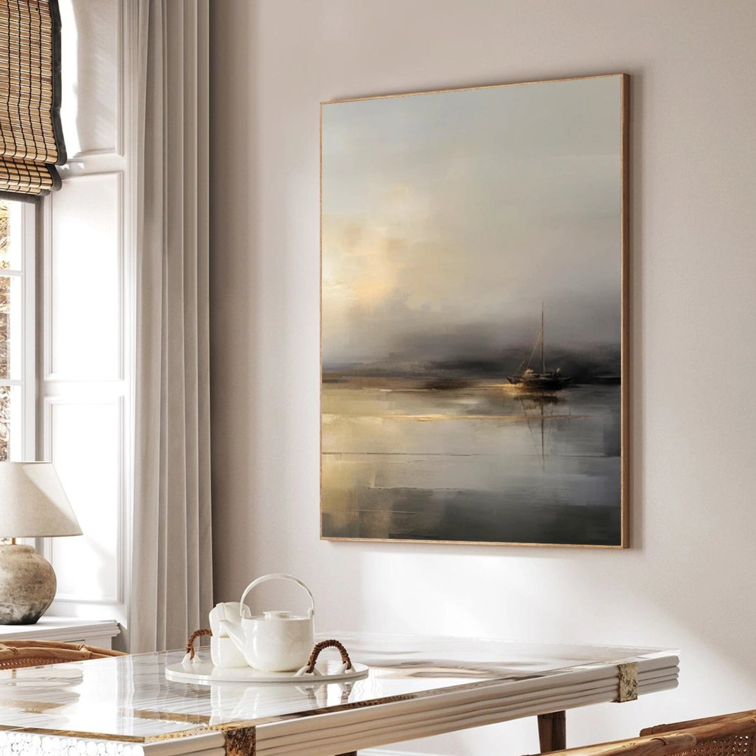 Ocean And Sky Abstract Wall Art #OS080