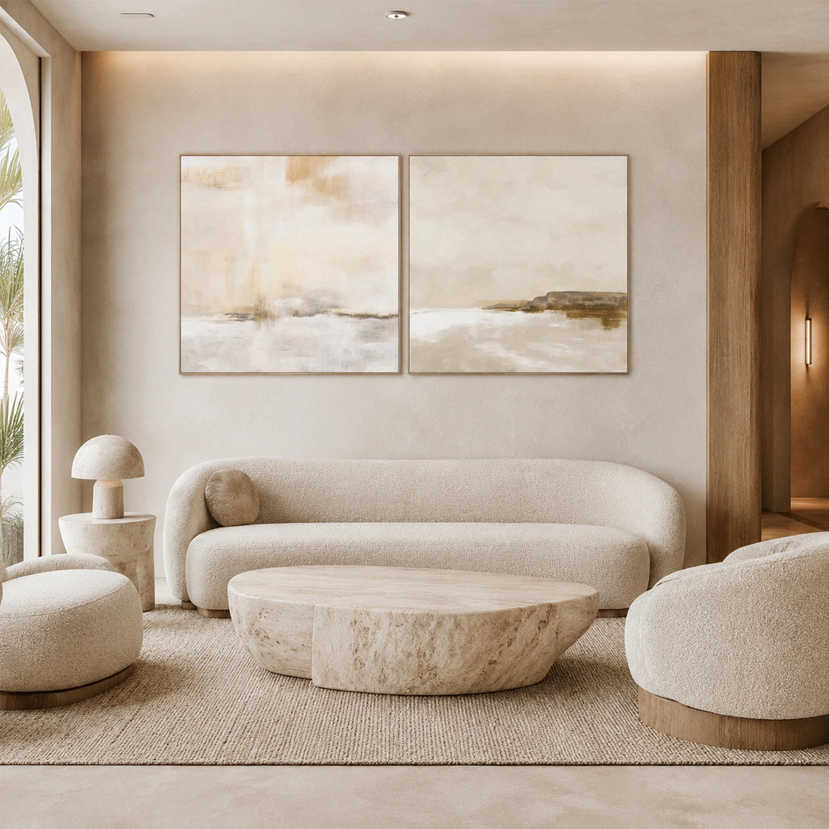 Ocean And Sky Abstract Wall Art Set of 2 #OS198