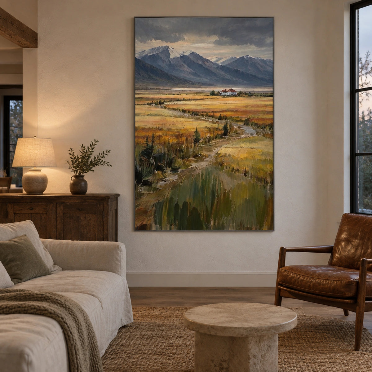 Abstract Mountain Canvas Art #MO081