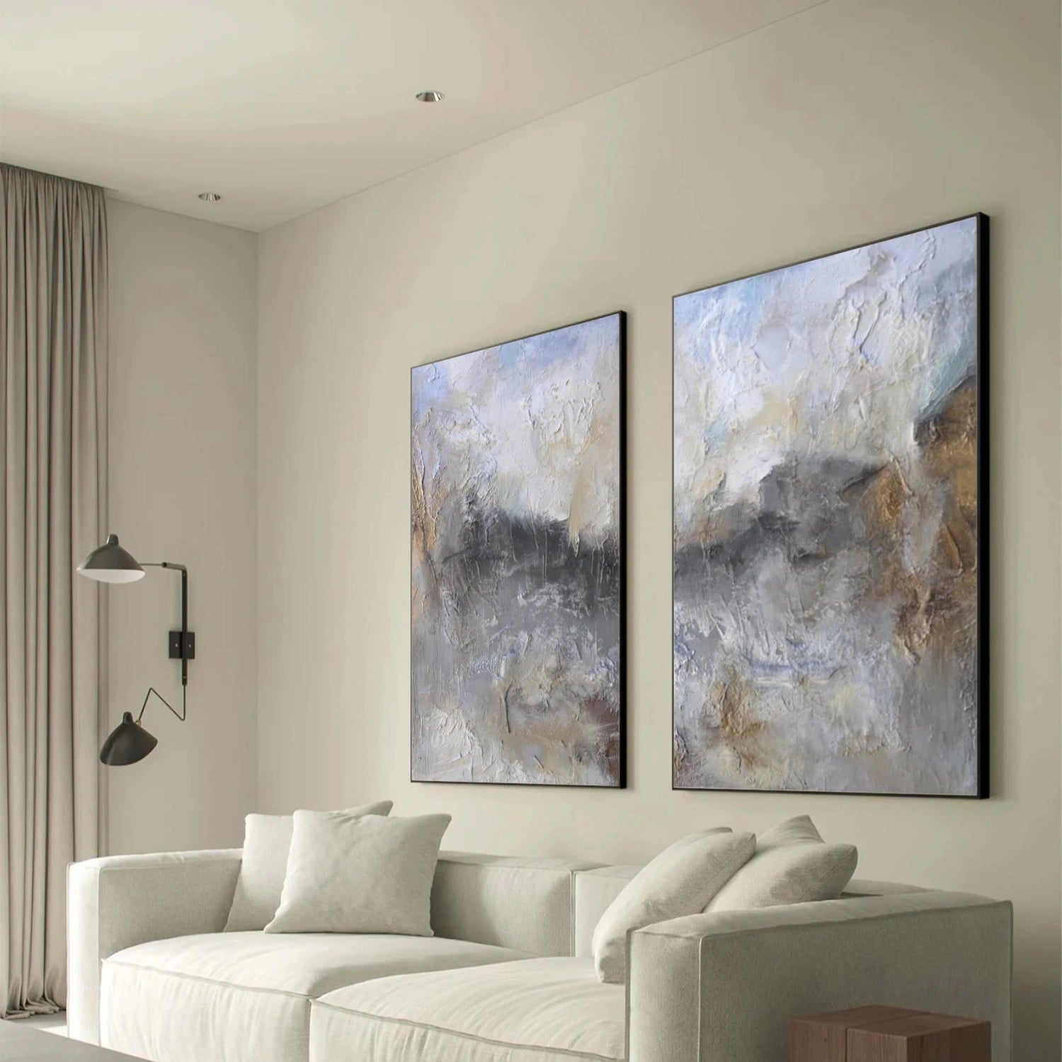 Abstract Canvas Wall Art Set of 2 #AP262