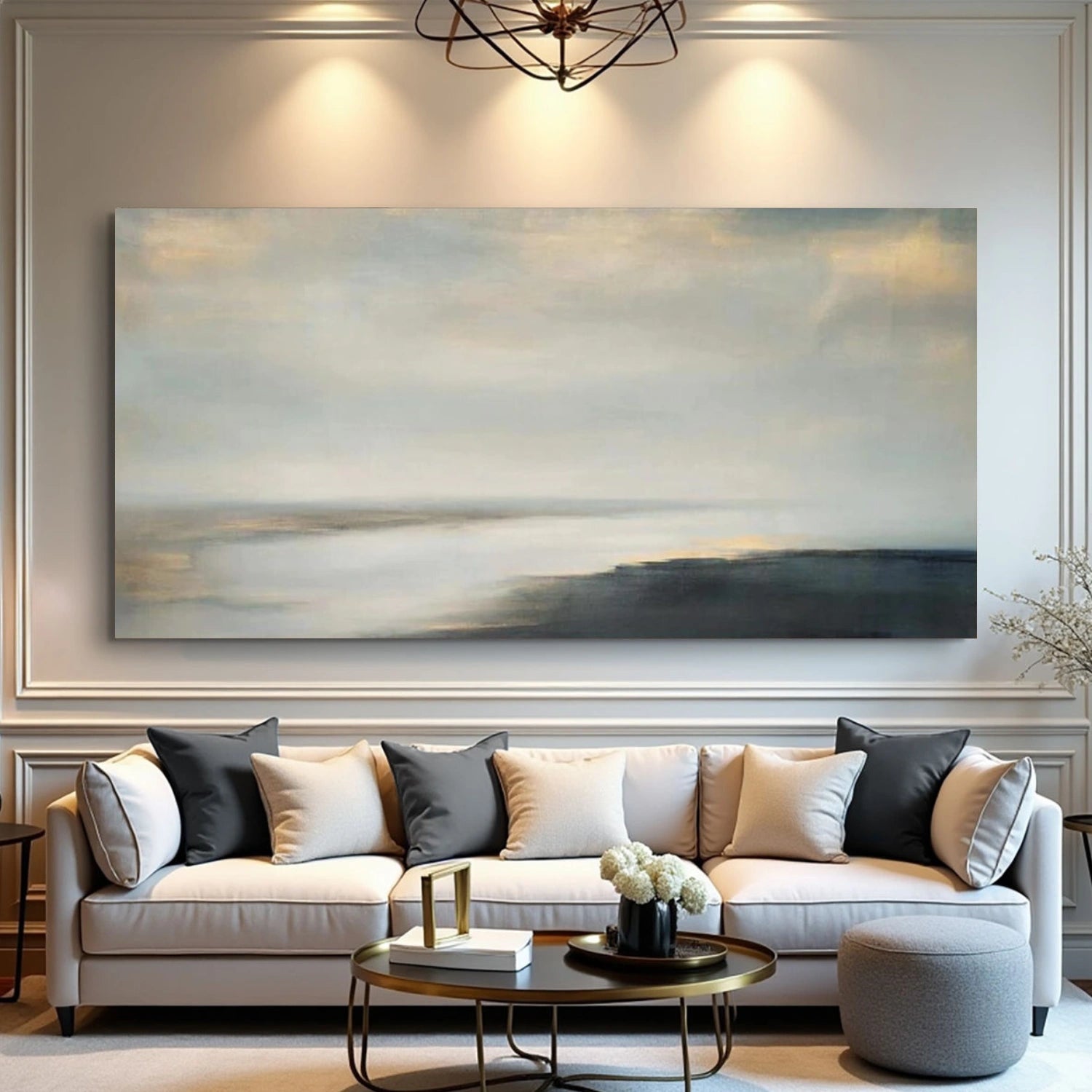 Ocean And Sky Abstract Wall Art #OS084