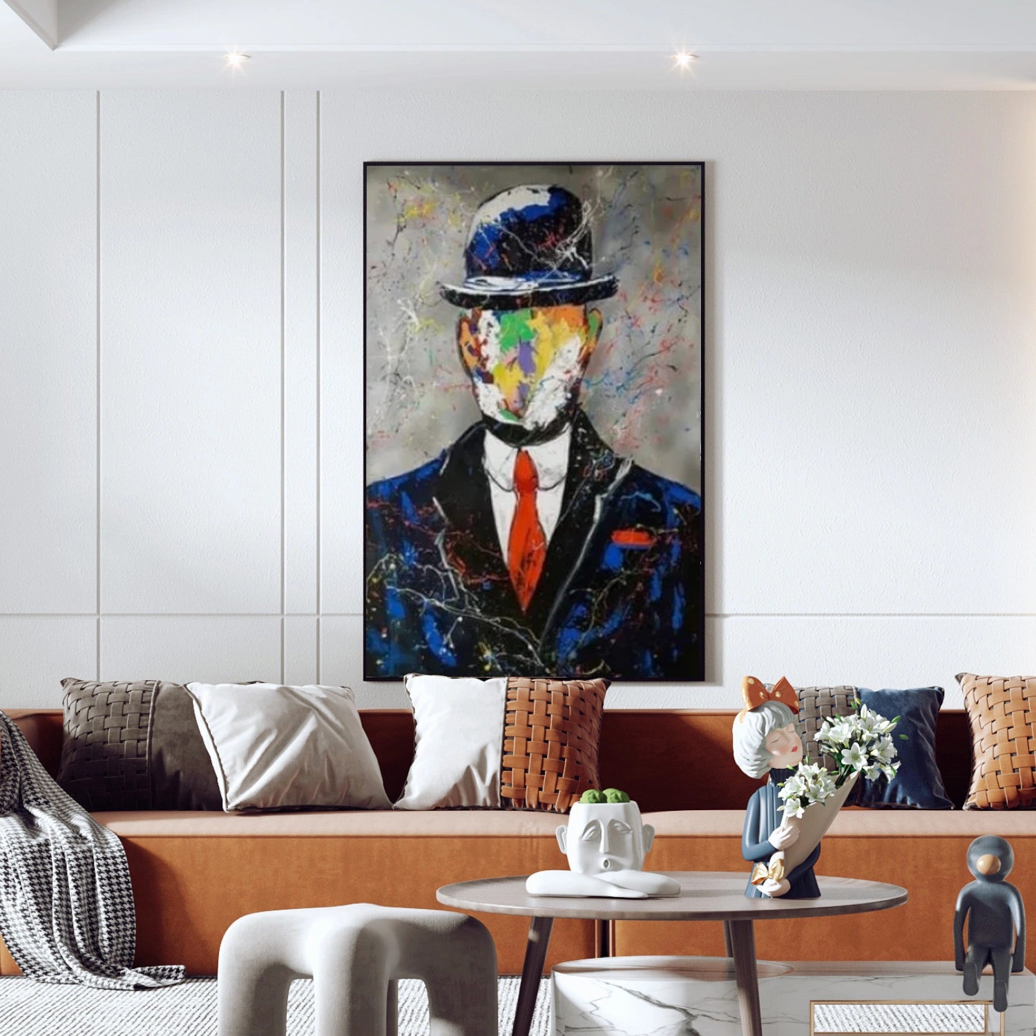 Abstract Portrait Canvas Art #AE039