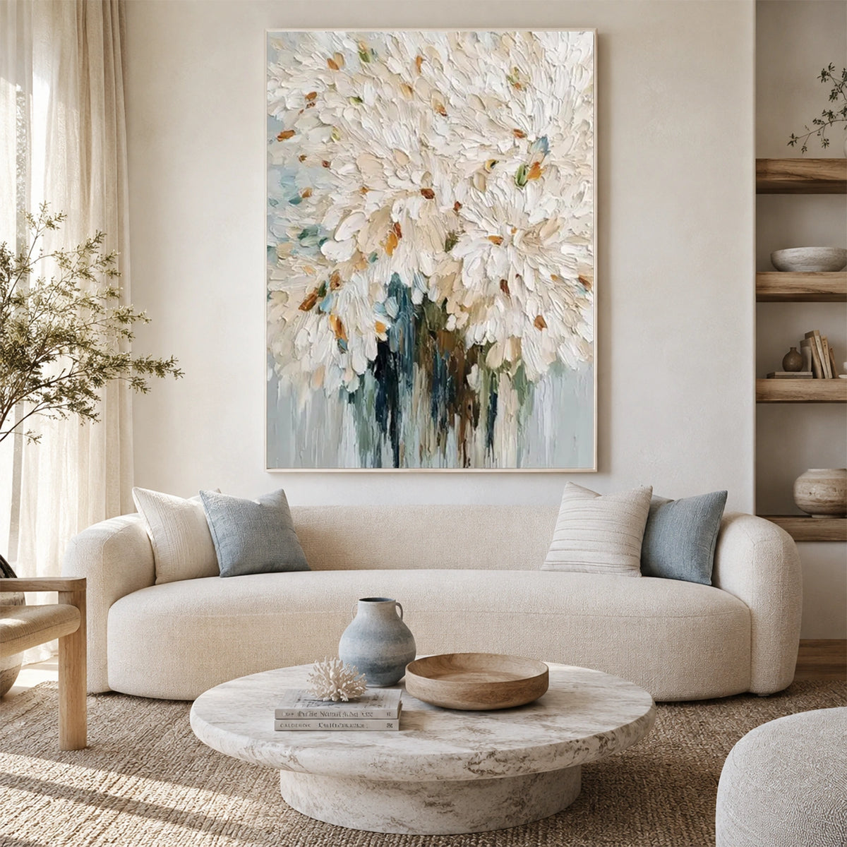 Flower Abstract Textured Wall Art #FP219