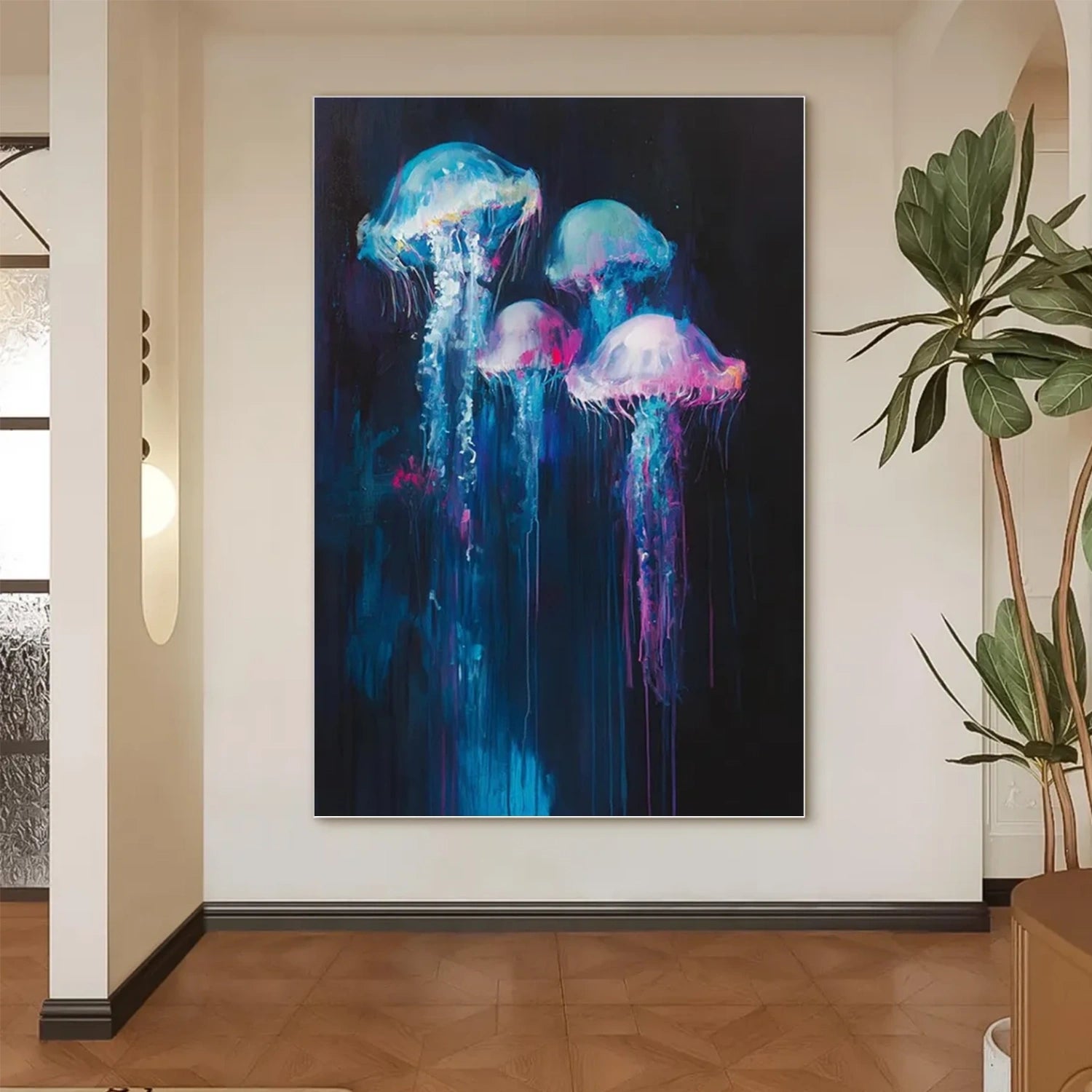 Abstract Animal Art Jellyfish Wall Art #AC041