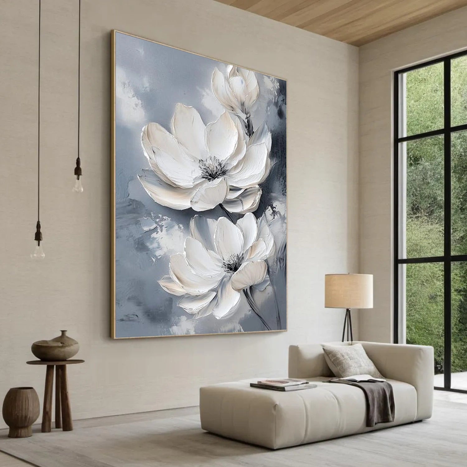 Flower Abstract Textured Wall Art #FP185