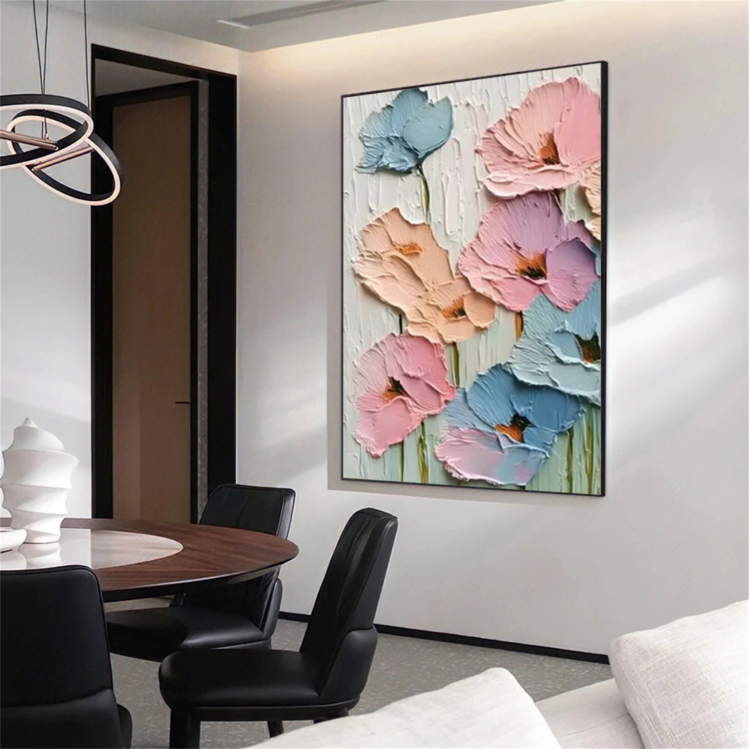 Flower Abstract Textured Wall Art #FP127