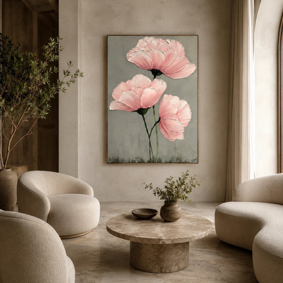Flower Abstract Textured Wall Art #FP214