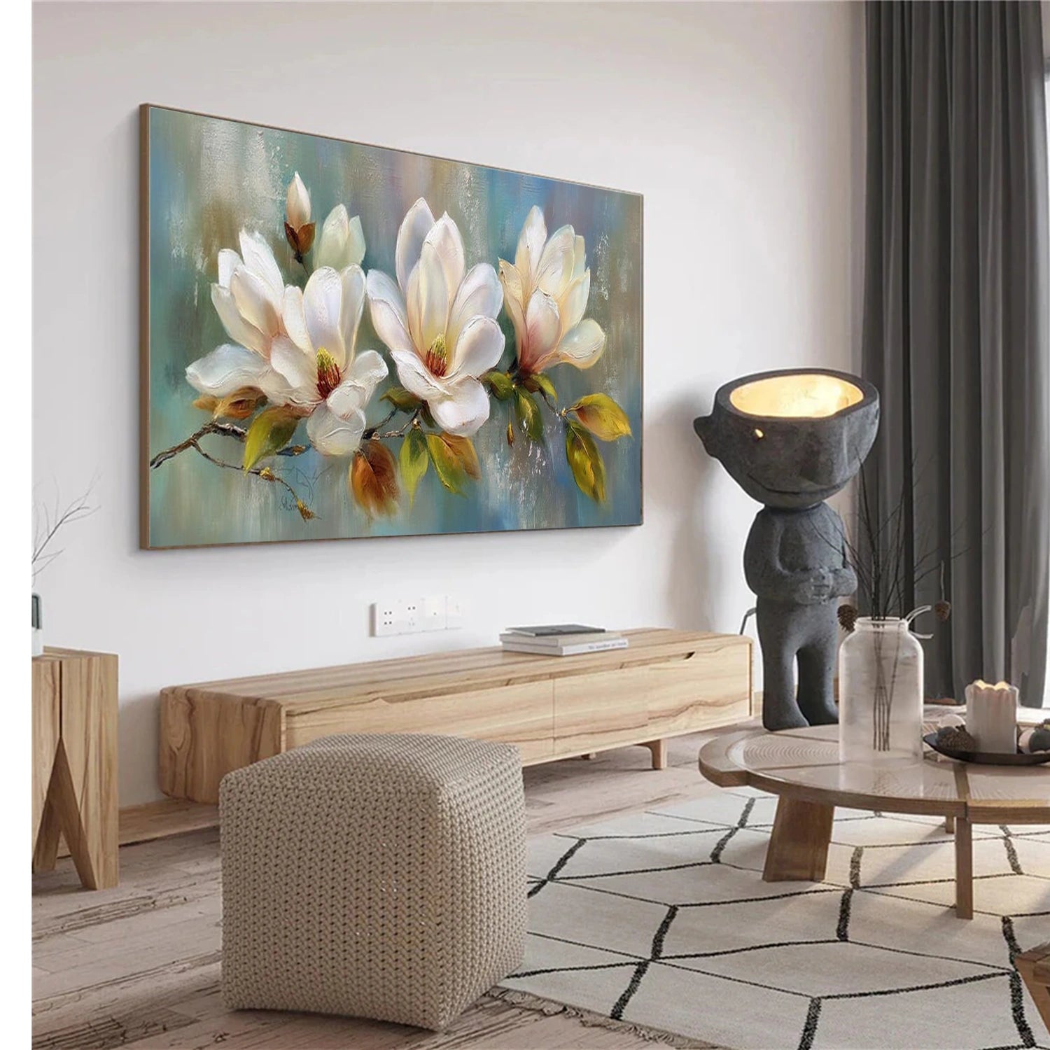 Flower Abstract Textured Wall Art #FP187