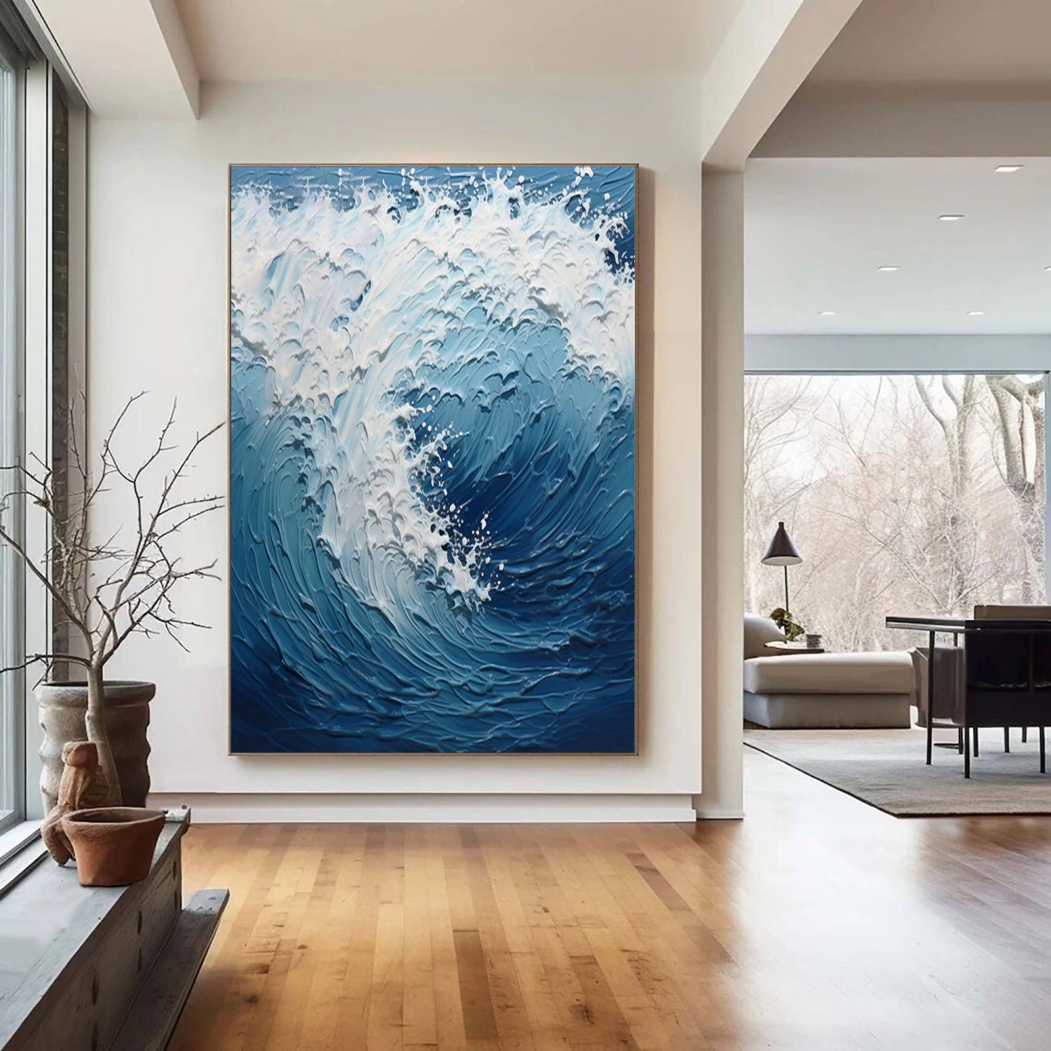 Ocean Textured Painting Canvas #OP019