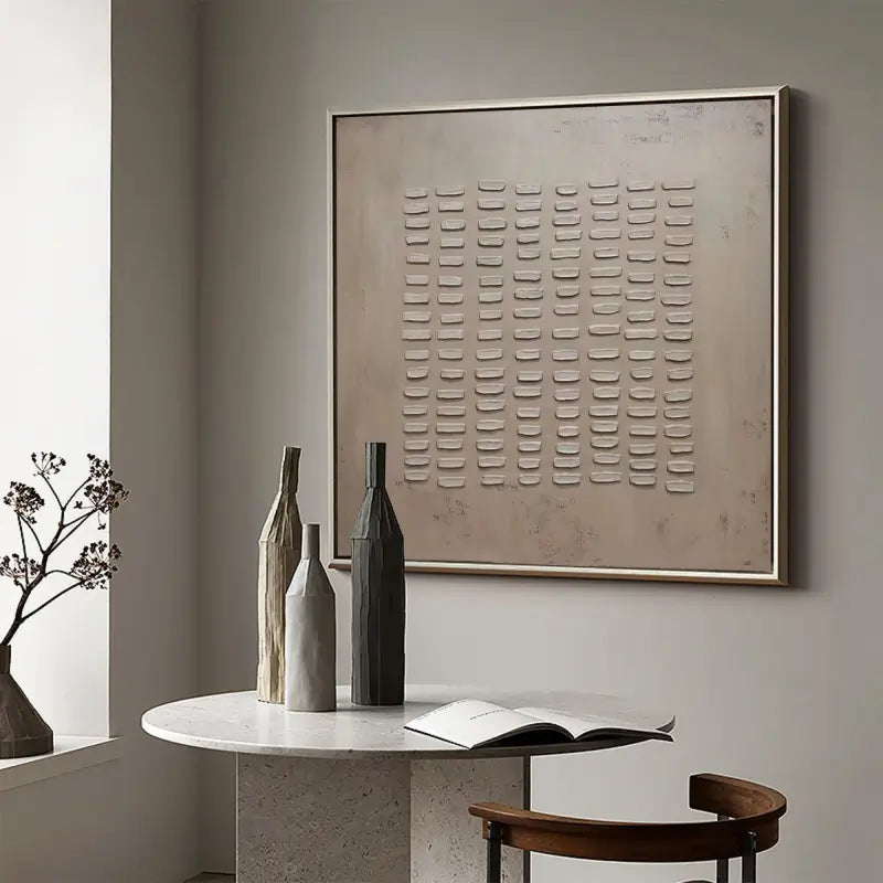 Beige Wabi Sabi Texture Canvas Art #WS007