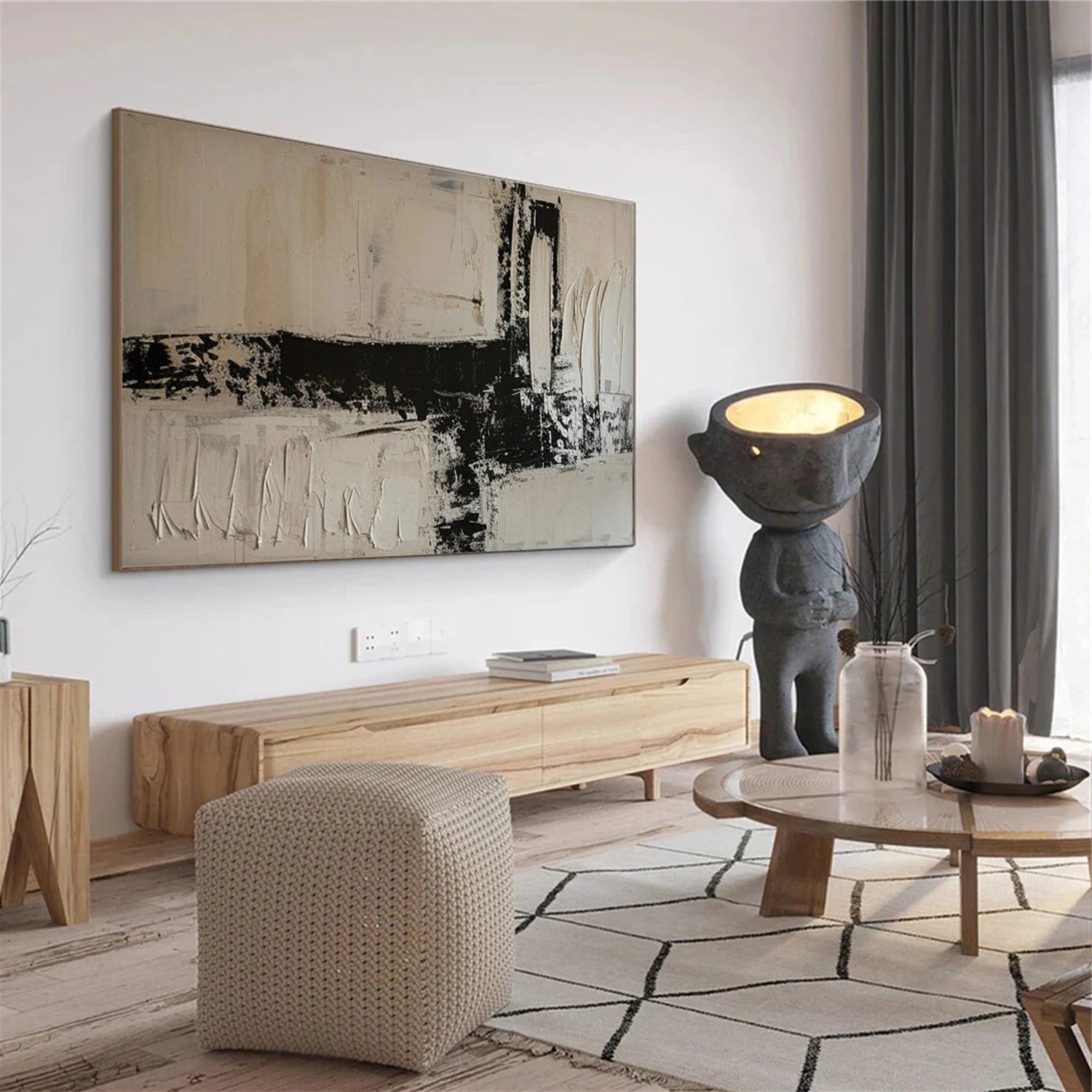 Wabi Sabi Textured Canvas Art #WS132