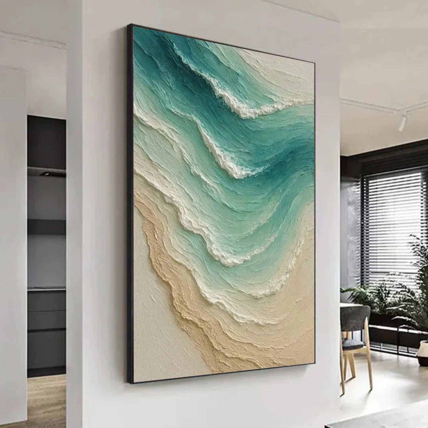 Ocean Abstract Textured Wall Art #OP044