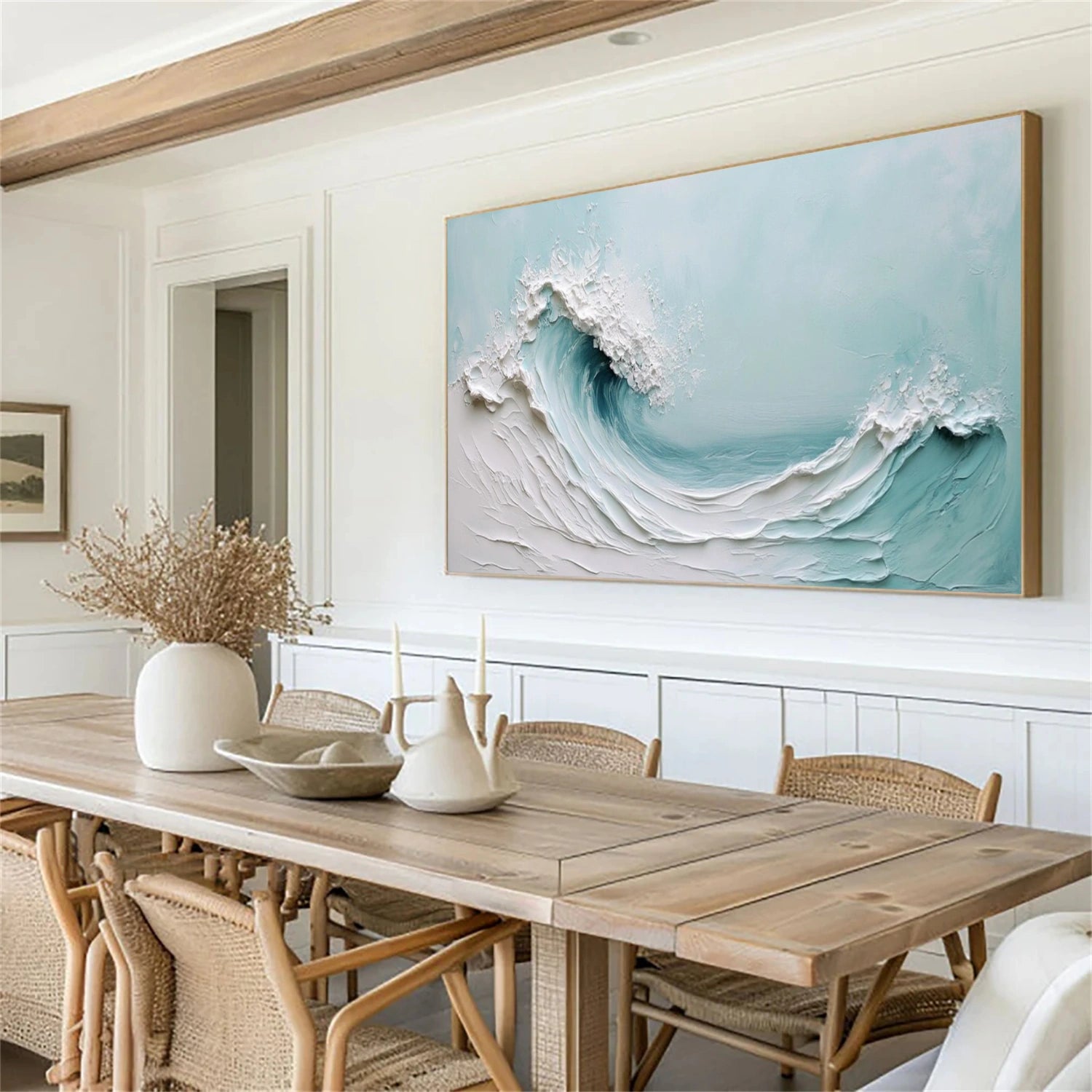 Ocean And Sky Abstract Textured Wall Art #OS102