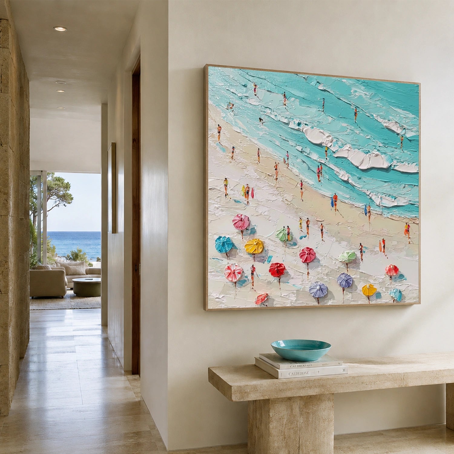 Ocean Abstract Textured Wall Art #OP079
