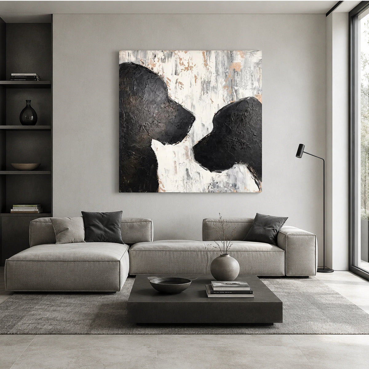 Abstract Animal Dog Textured Wall Art #AC159