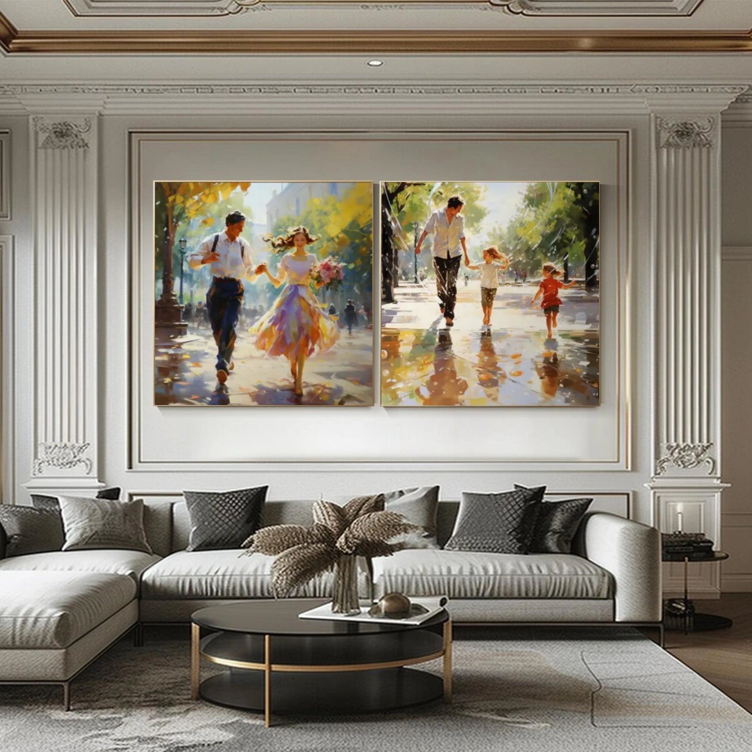 Abstract Portrait Canvas Art Set of 2 #AE051