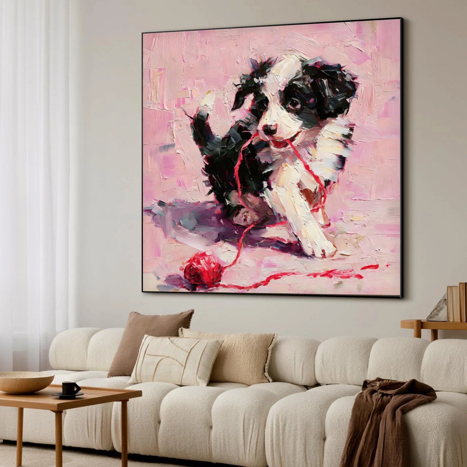 Abstract Animal Dog Textured Wall Art #AC092