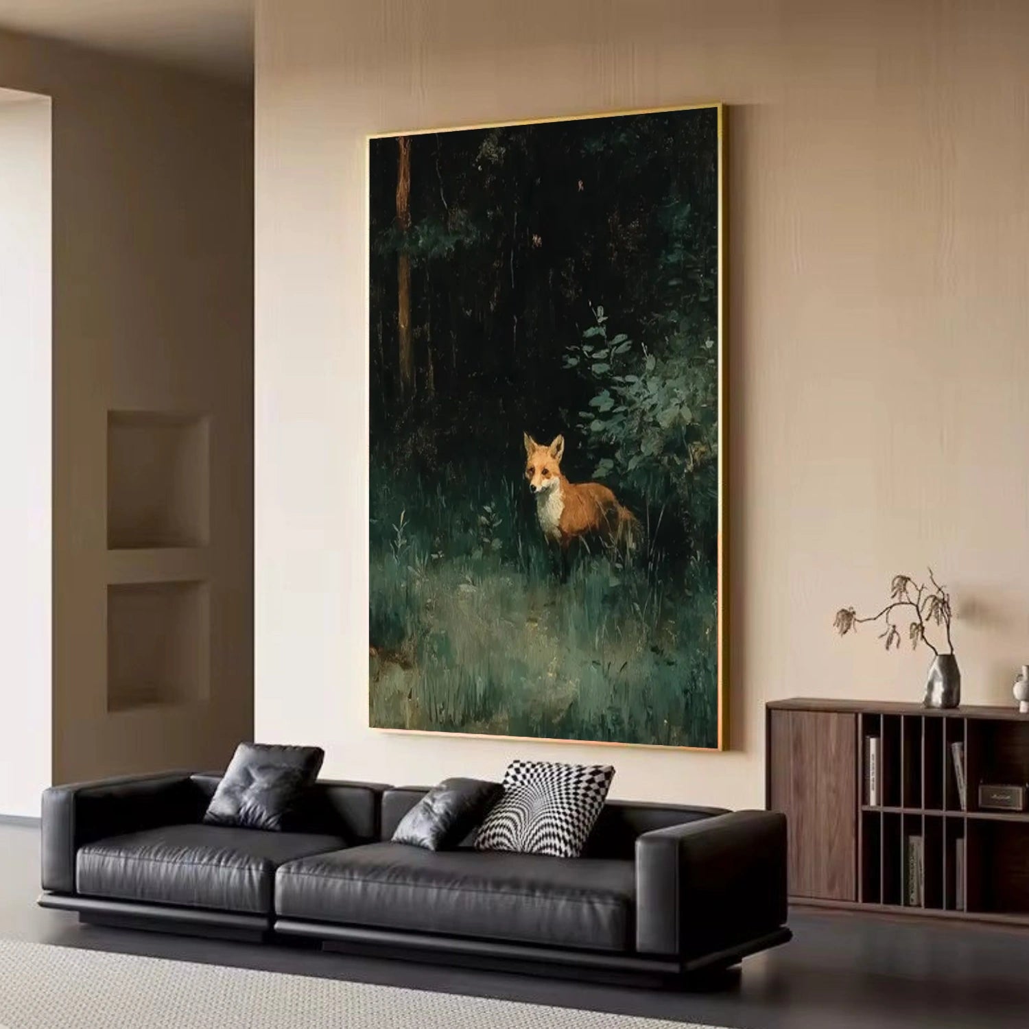 Abstract Animal Dog Wall Art #AC099