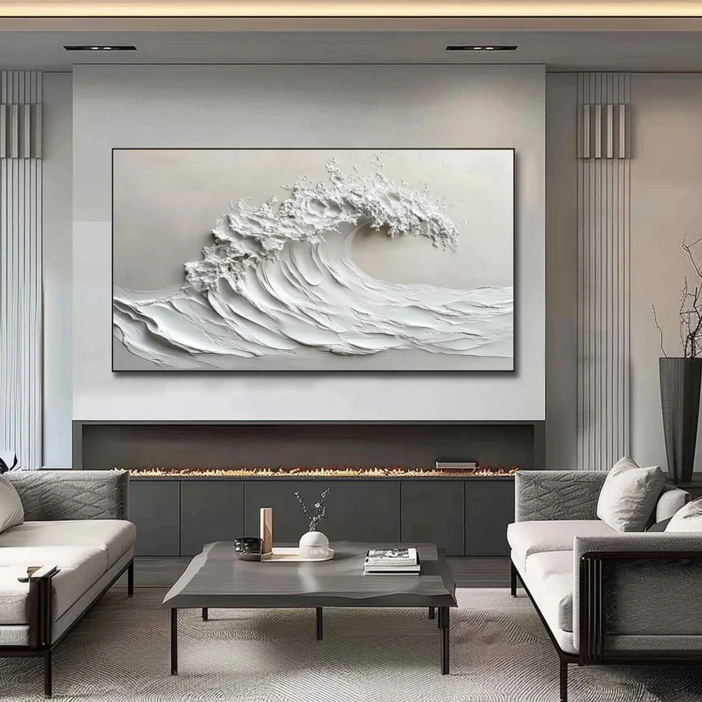 Ocean And Sky Textured Painting Canvas #OS038