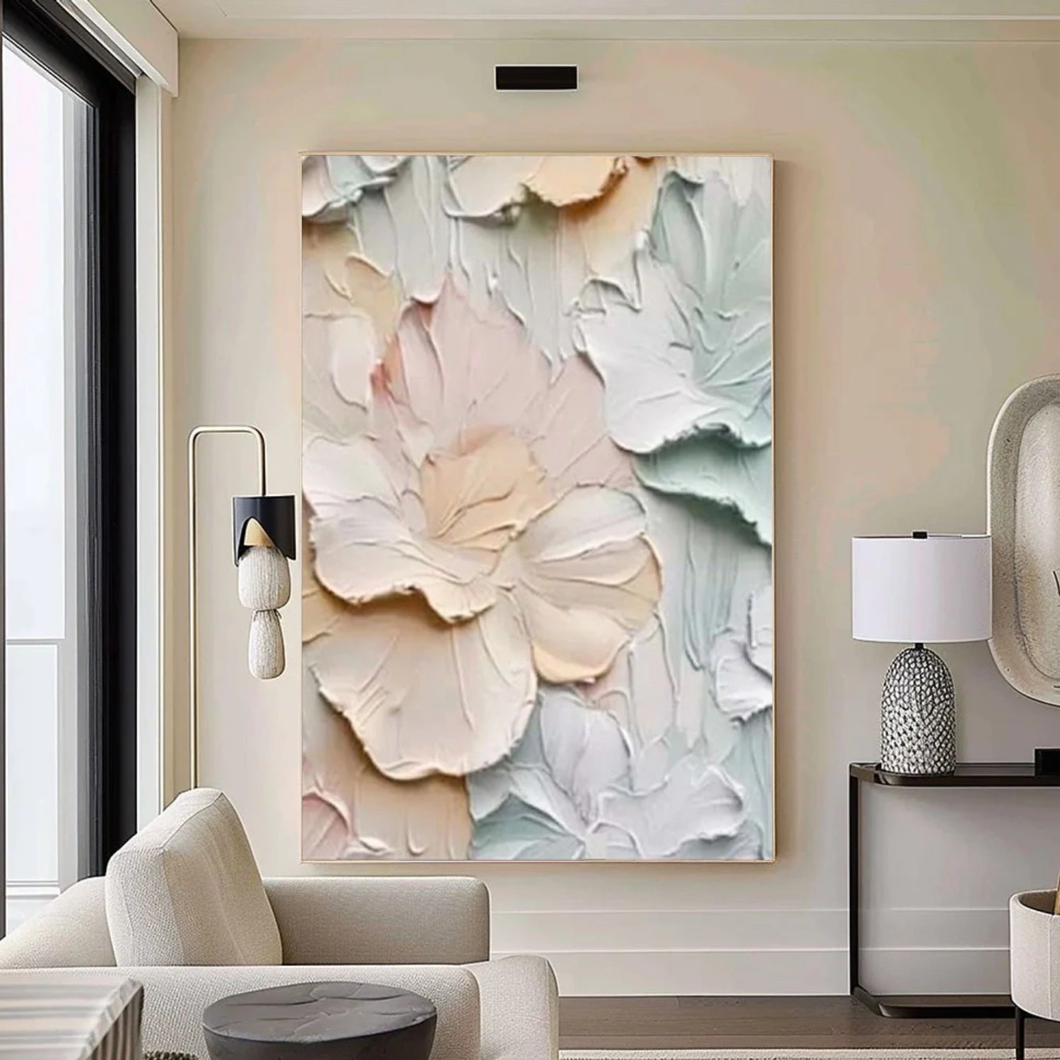 Flower Abstract Textured Wall Art #FP123