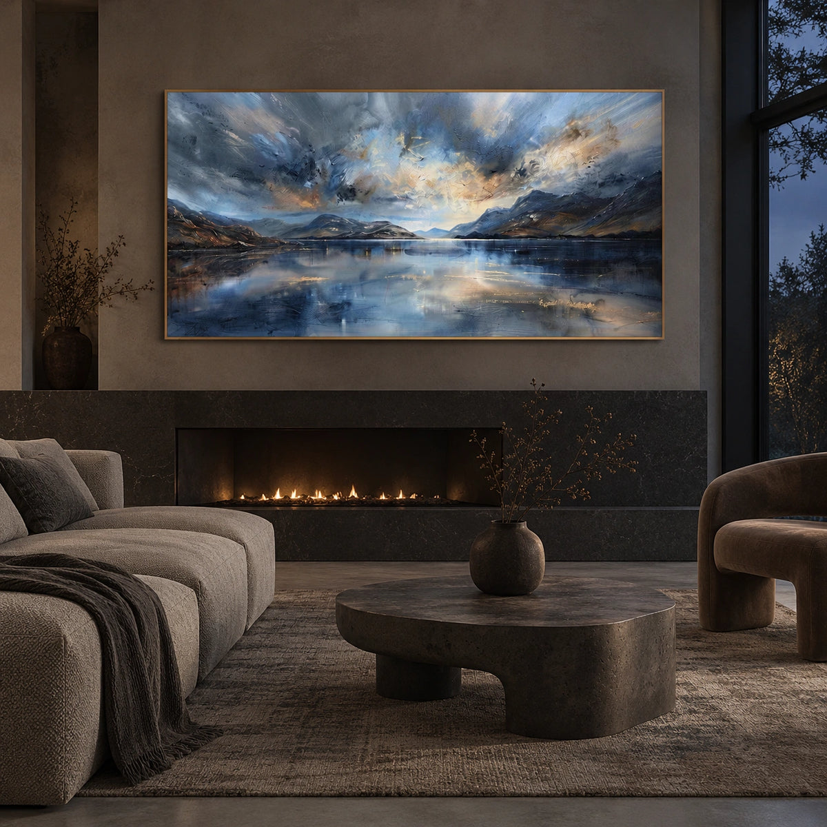 Ocean And Sky Abstract Wall Art #OS234