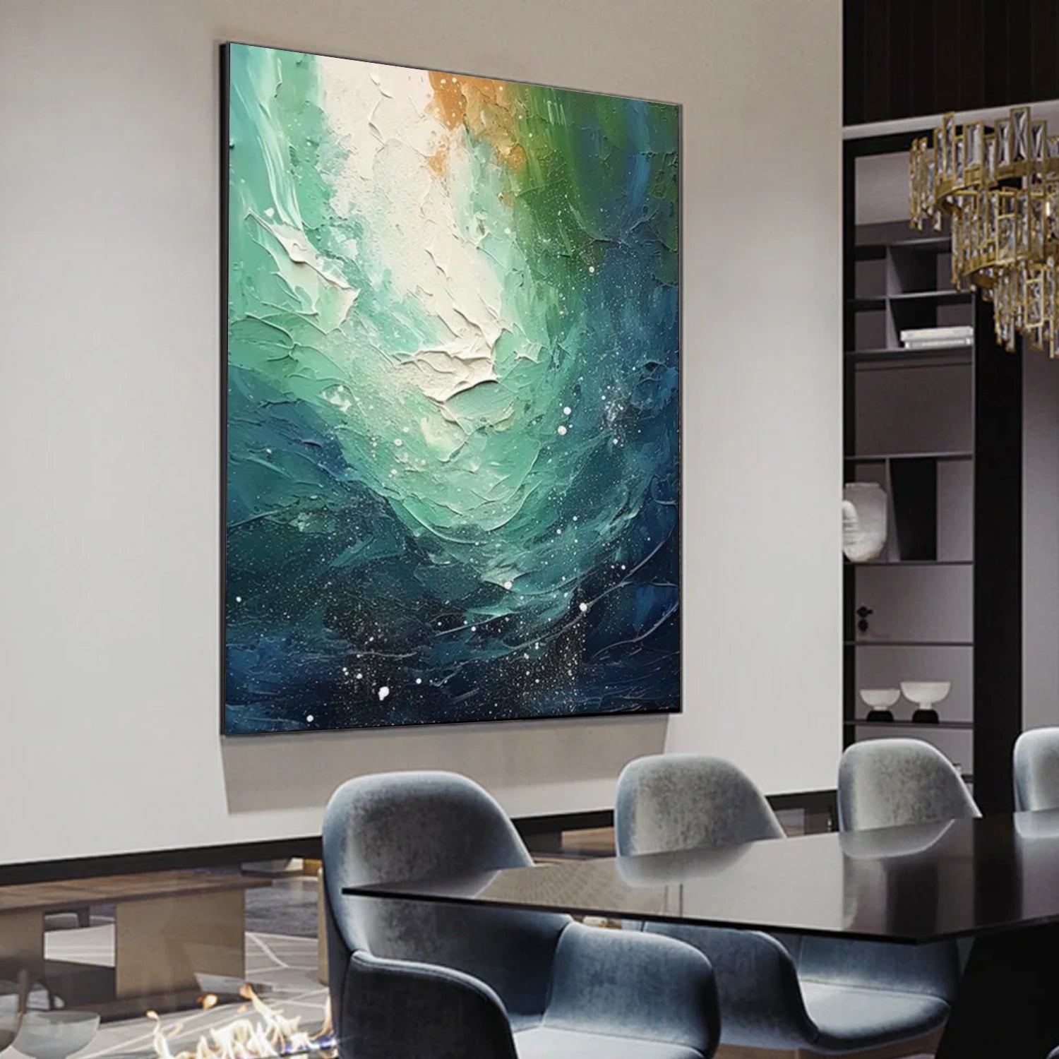 Ocean Abstract Textured Wall Art #OP045