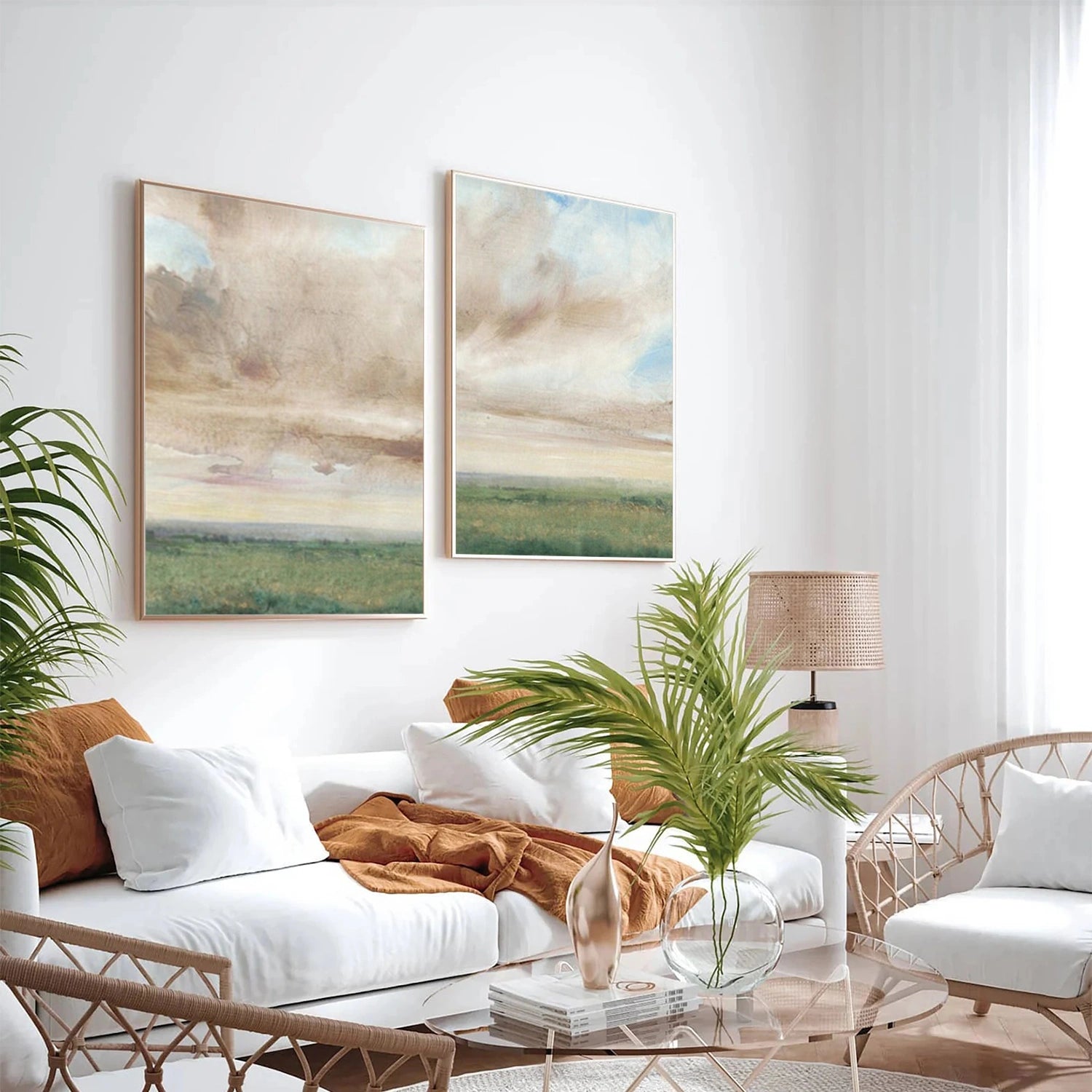 Ocean And Sky Abstract Wall Art Set of 2 #OS130