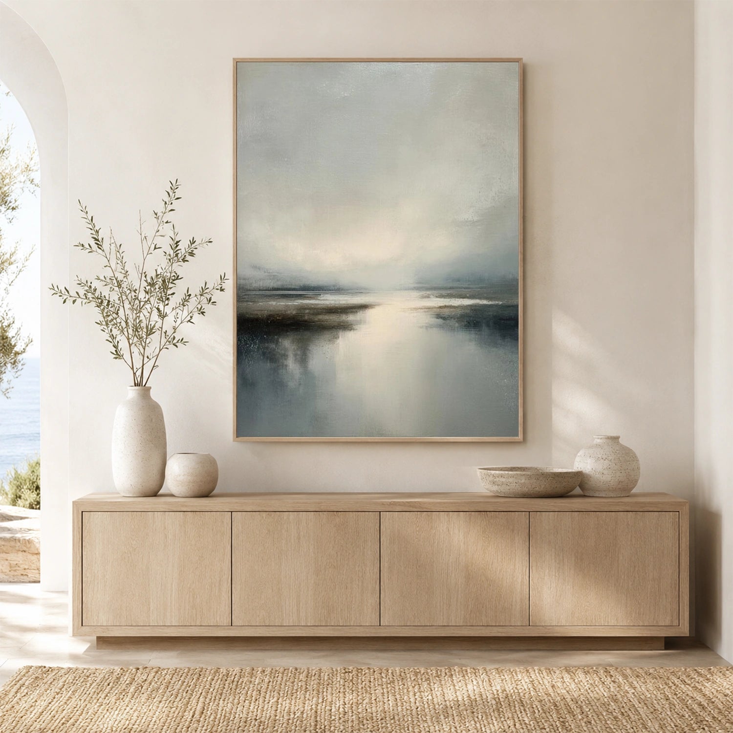 Ocean And Sky Abstract Wall Art #OS194