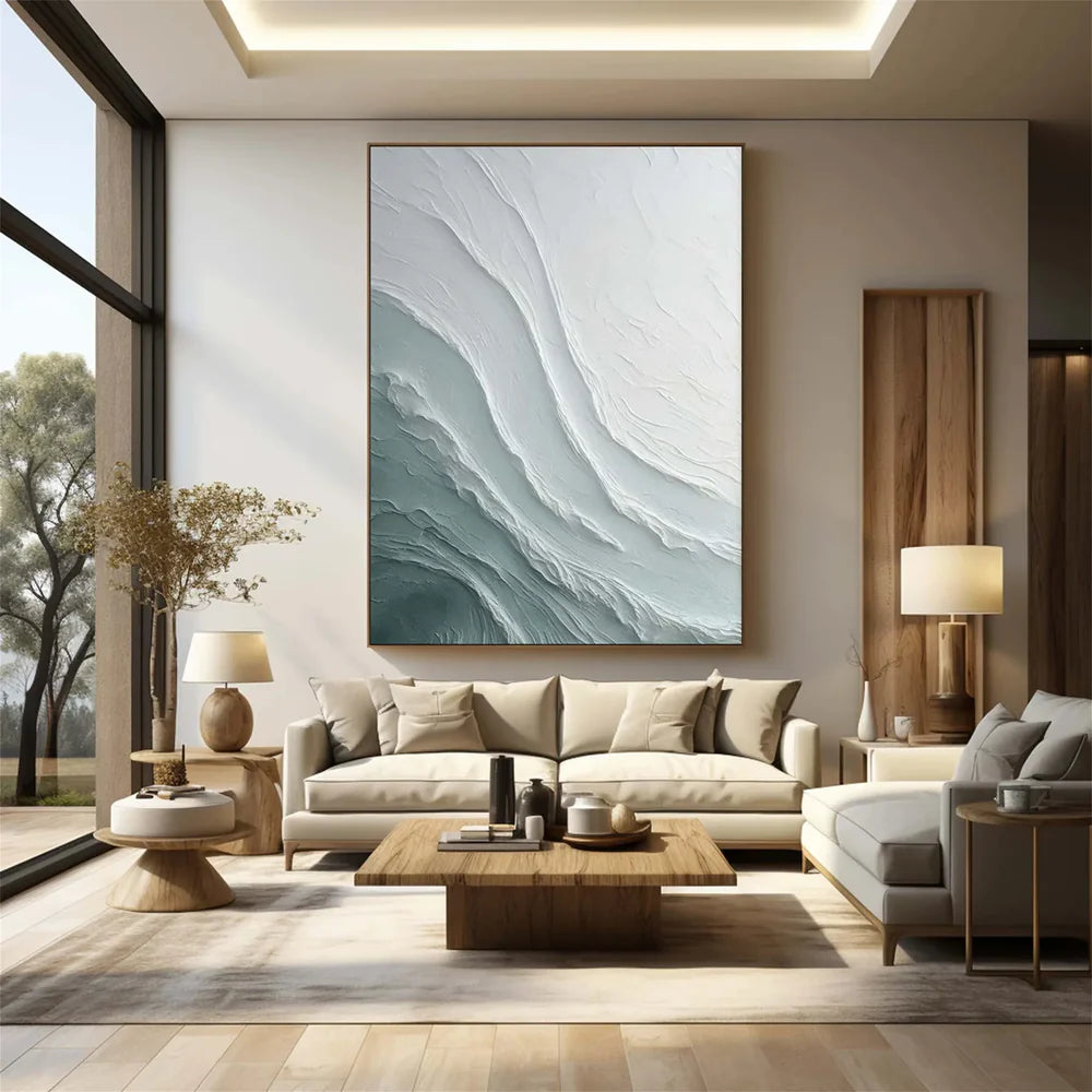Ocean And Sky Textured Painting Canvas #OS028