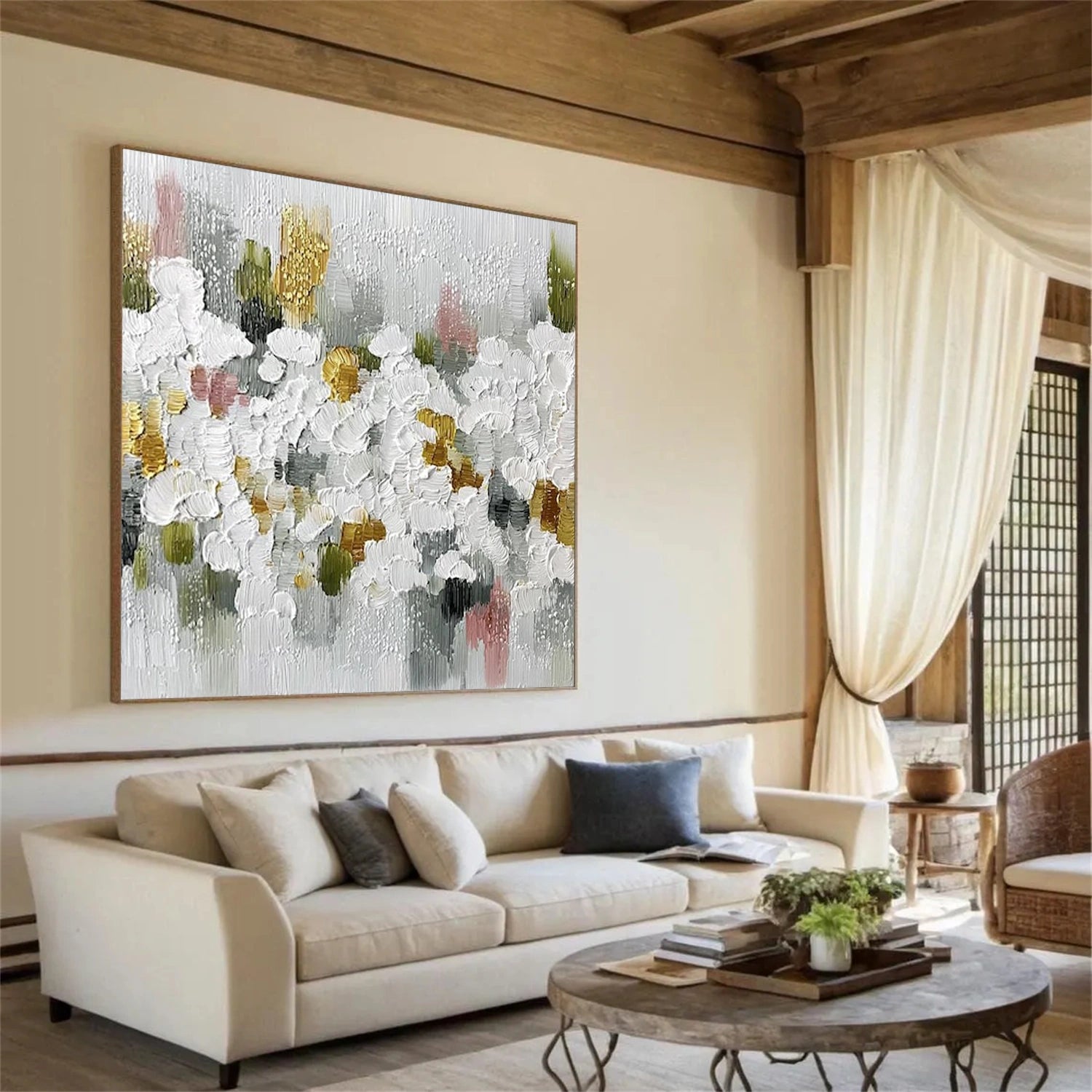 Flower Abstract Textured Wall Art #FP183