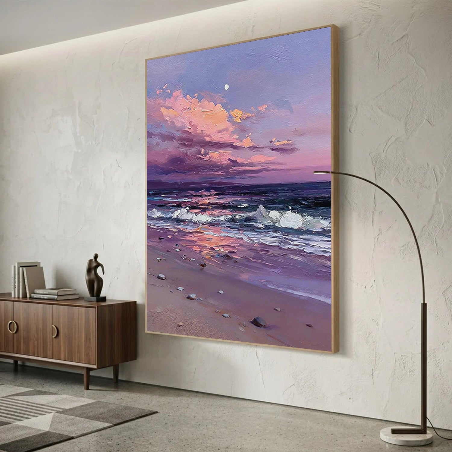 Ocean And Sky Abstract Textured Wall Art #OS158