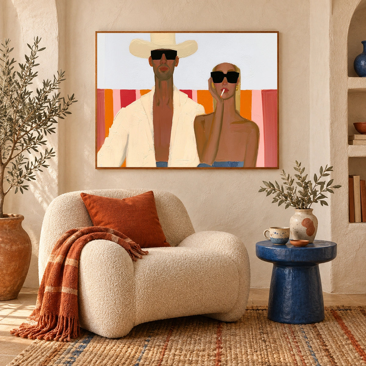 Abstract Portrait Canvas Art #AE183