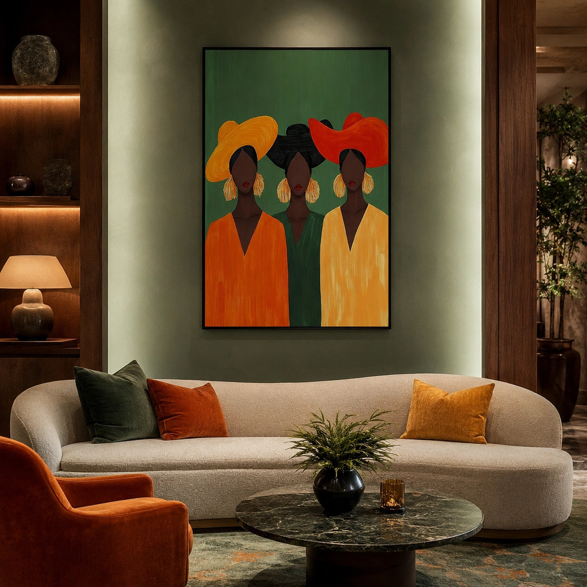 Abstract Portrait Canvas Art #AE163