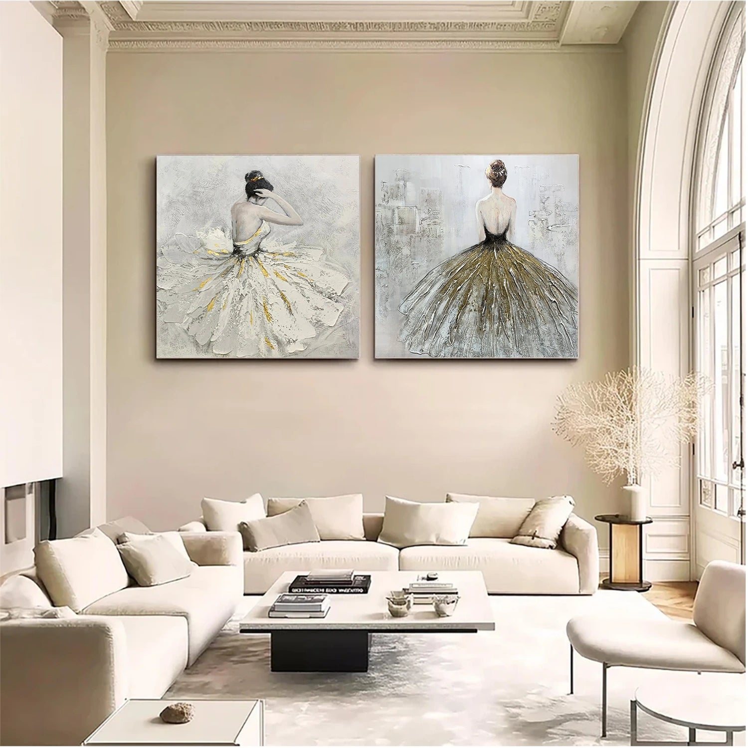 Abstract People Canvas Art Set of 2 #AE033
