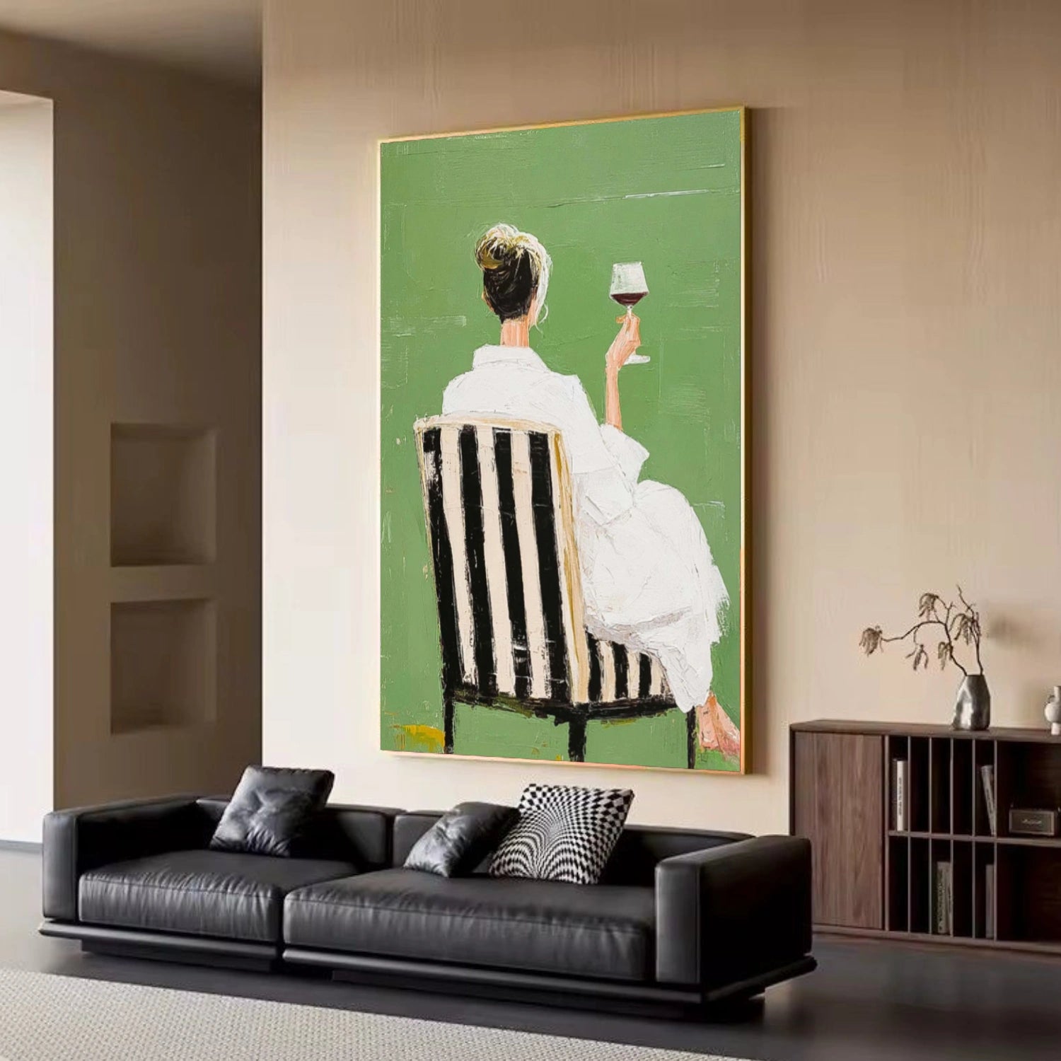 Abstract Portrait Canvas Art #AE112