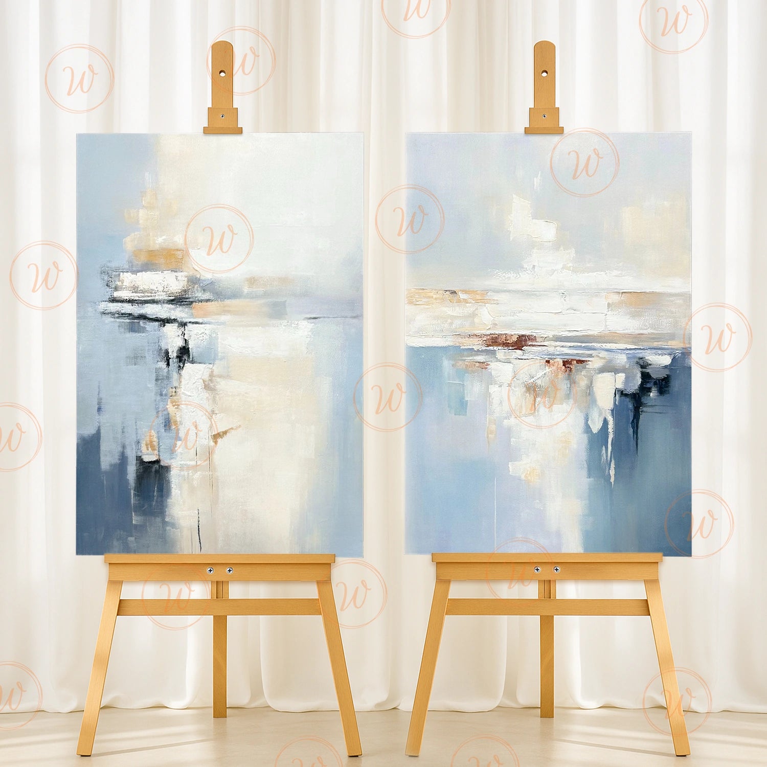 Abstract Painting Canvas Set of 2 #AP070