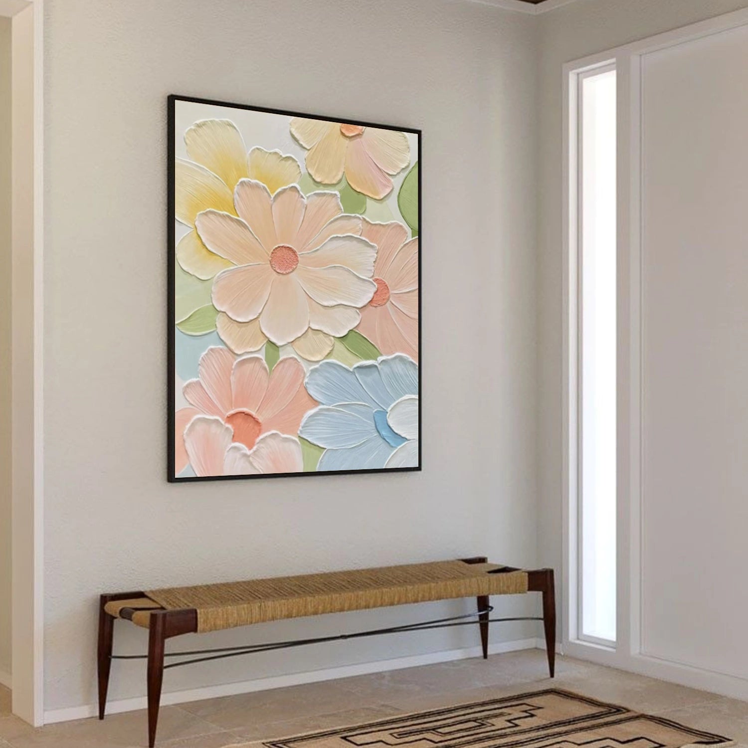 Flower Abstract Textured Wall Art #FP167