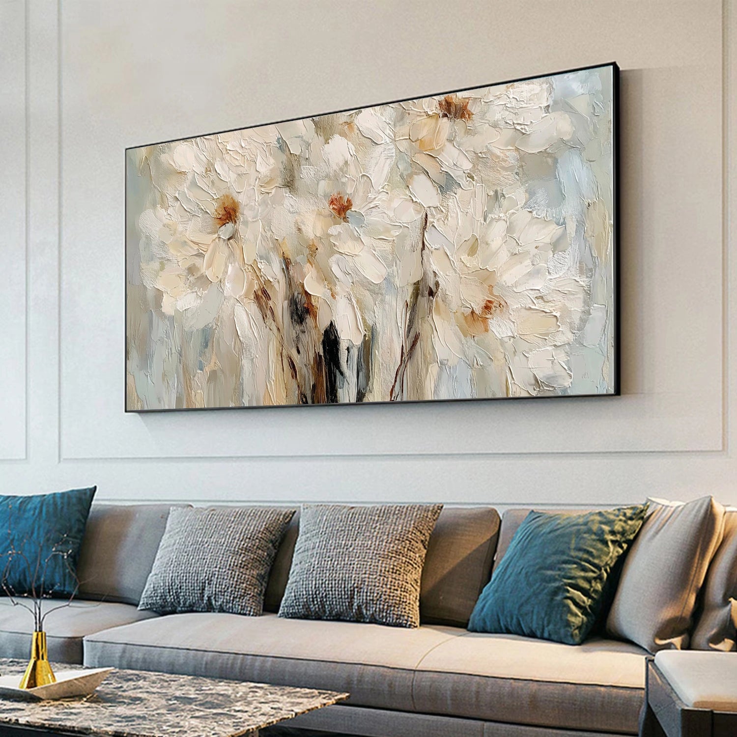 Flower Abstract Textured Wall Art #FP175