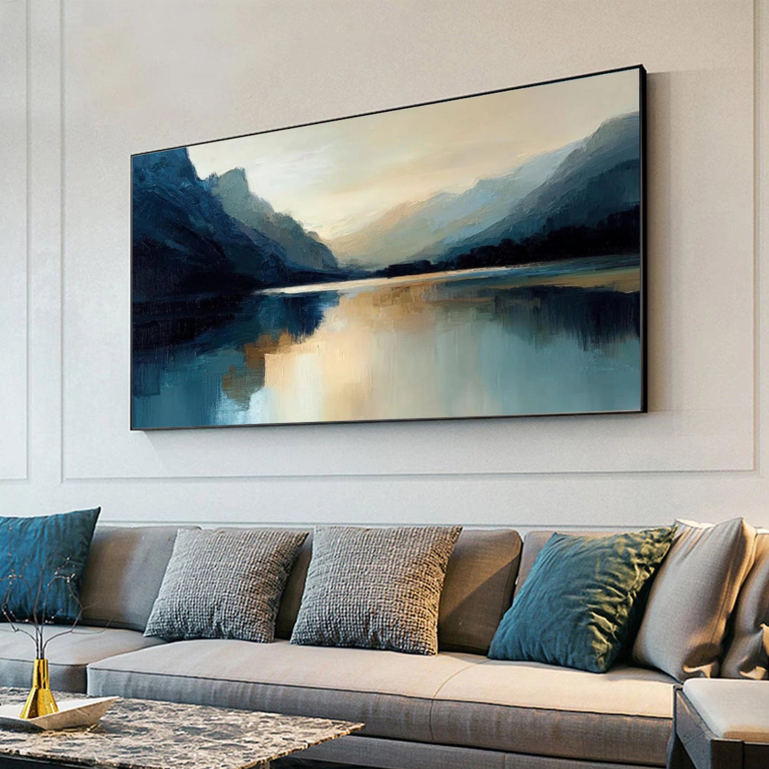 Ocean And Sky Abstract Wall Art #OS146